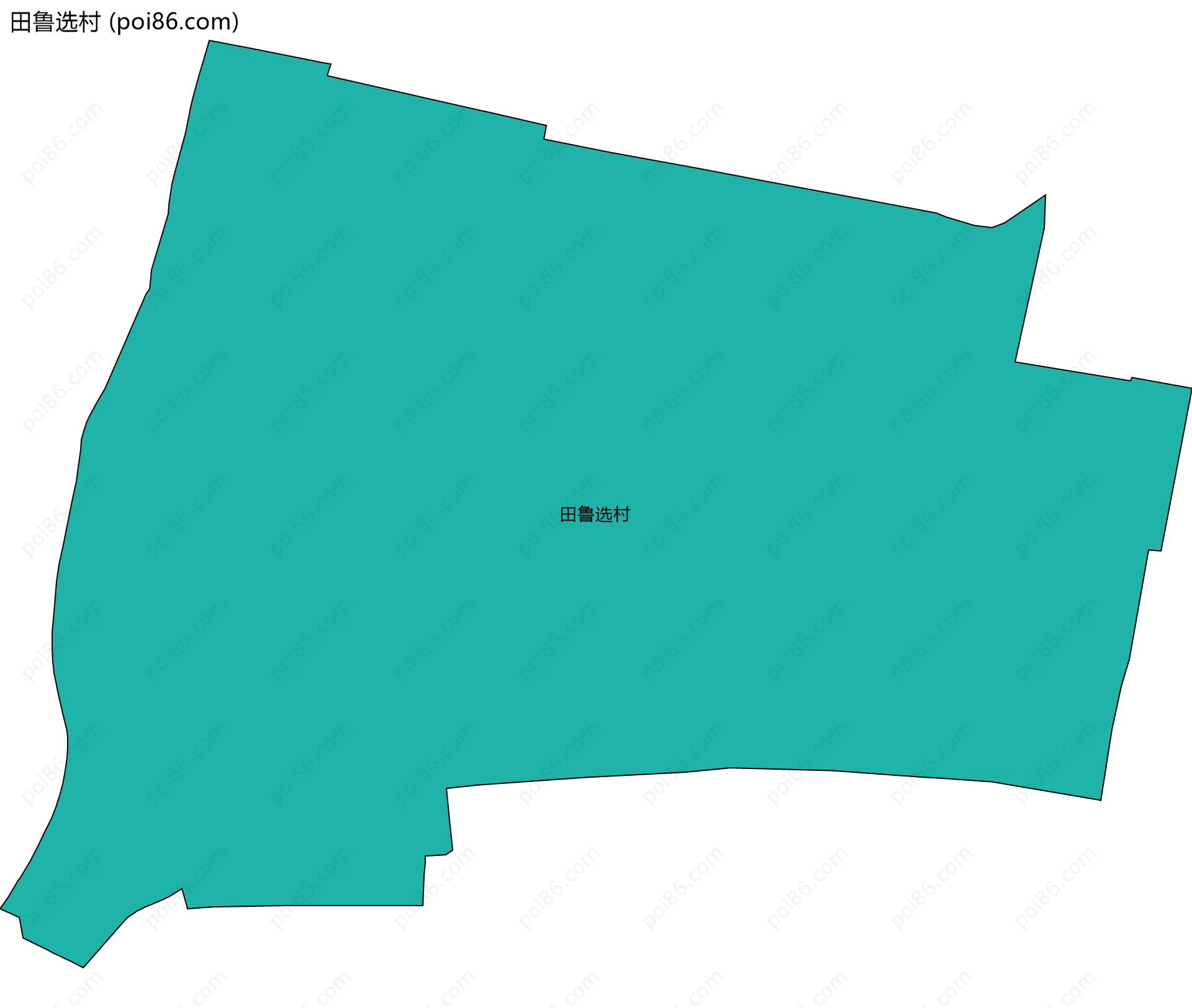 田鲁选村边界地图