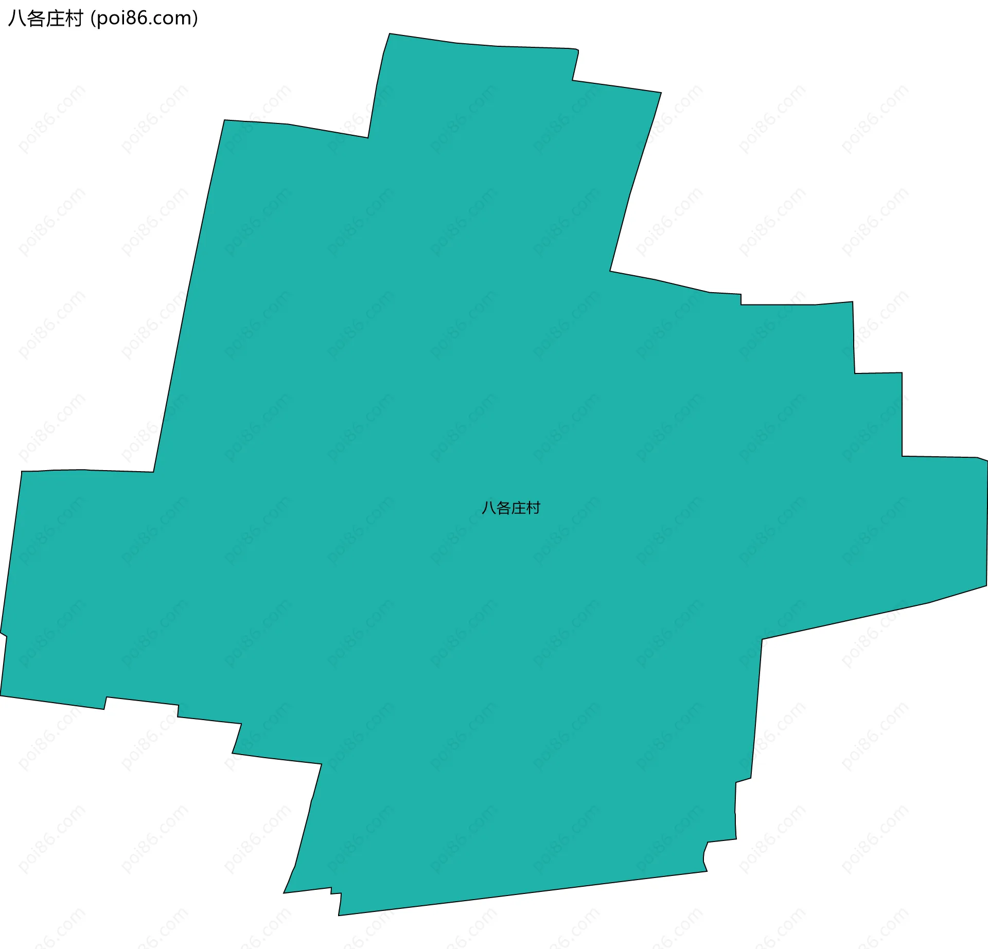 八各庄村边界地图