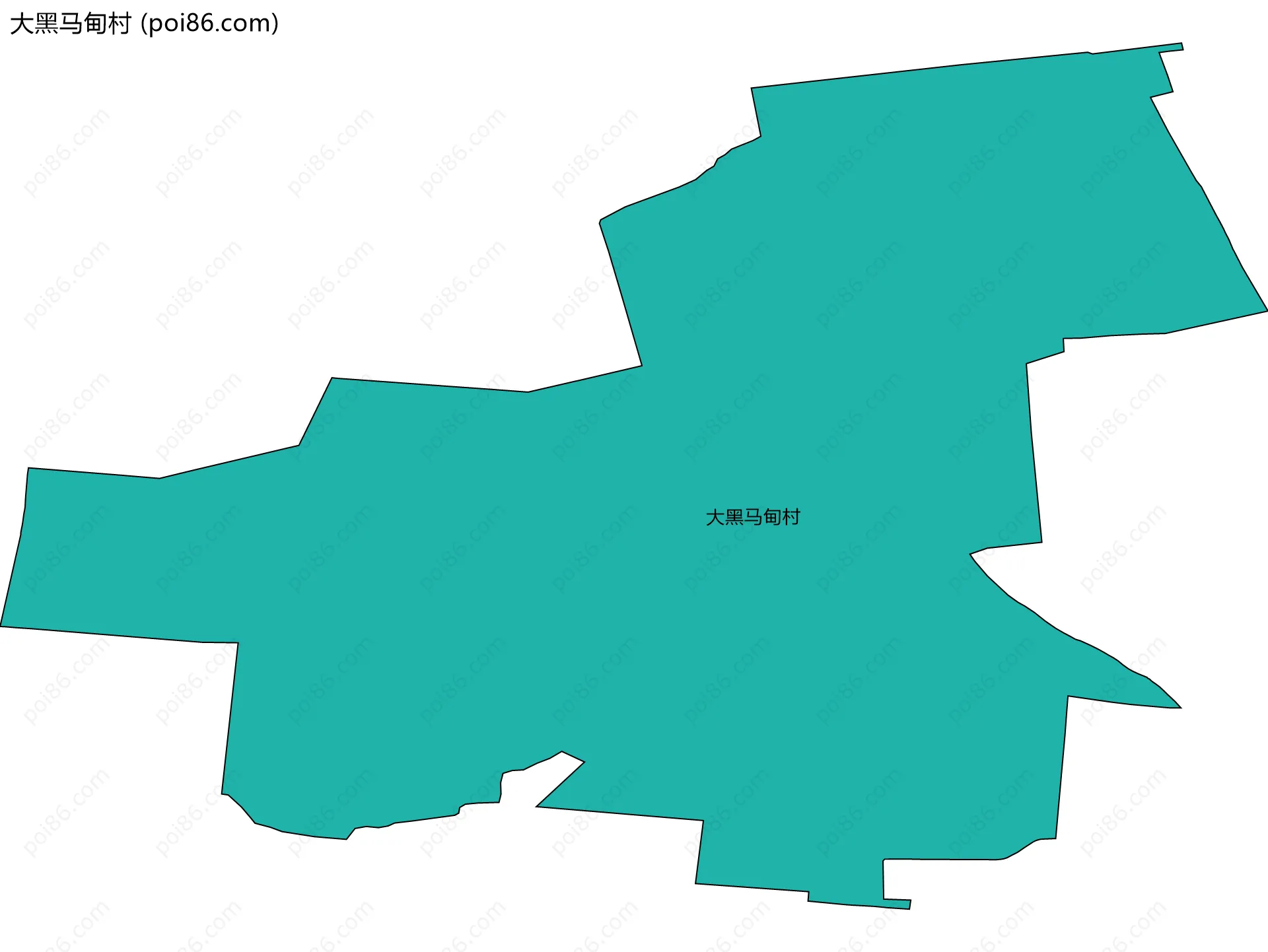 大黑马甸村边界地图