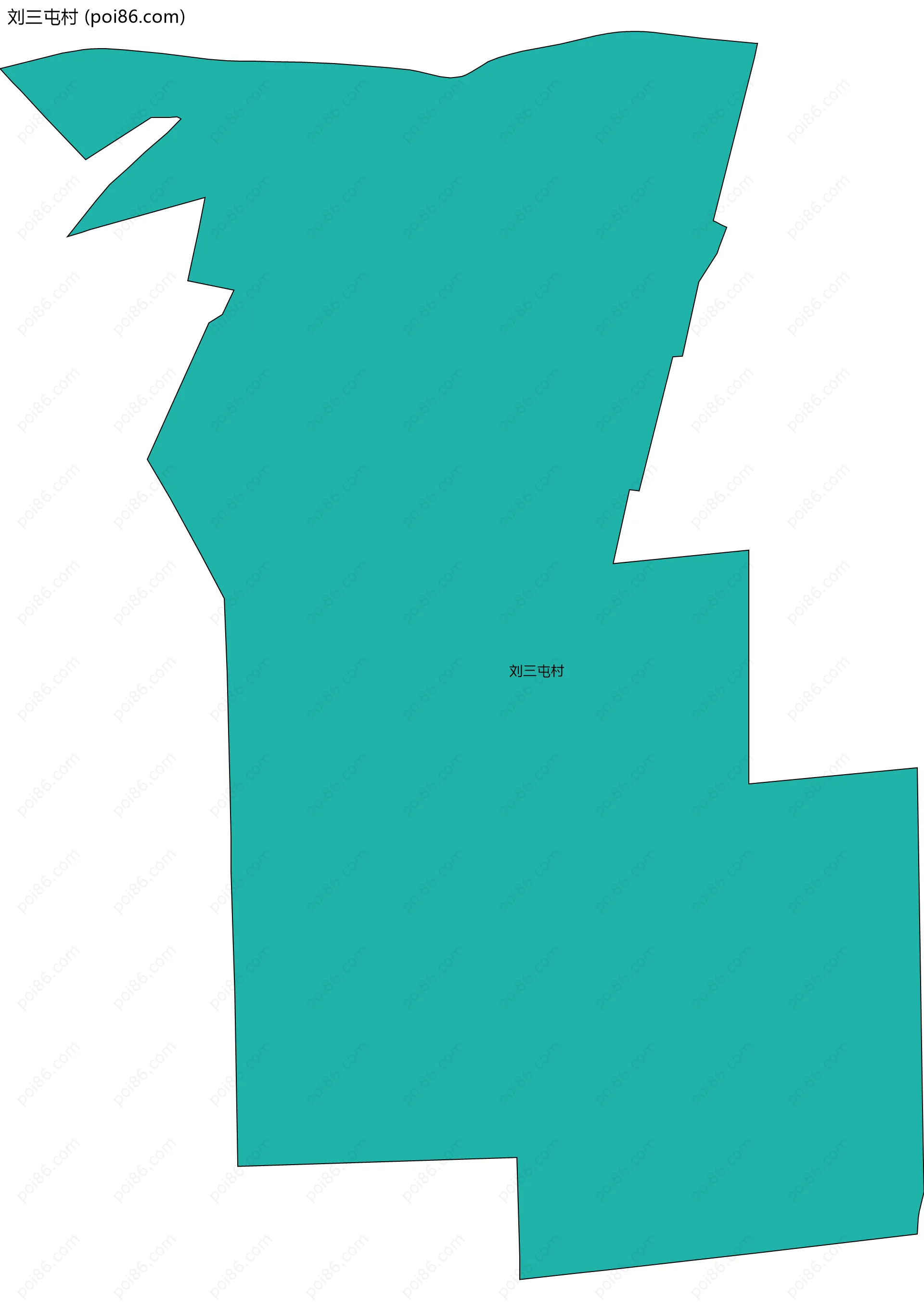 刘三屯村边界地图