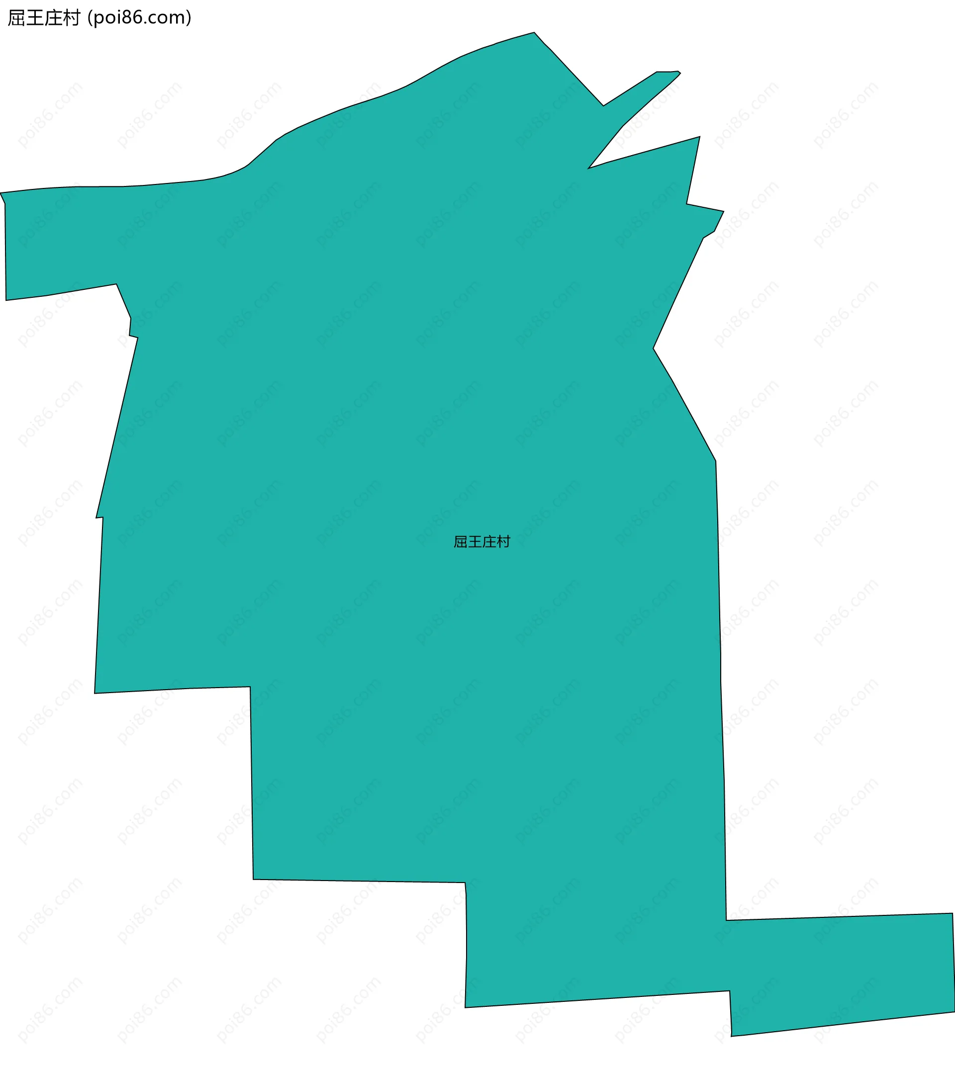 屈王庄村边界地图