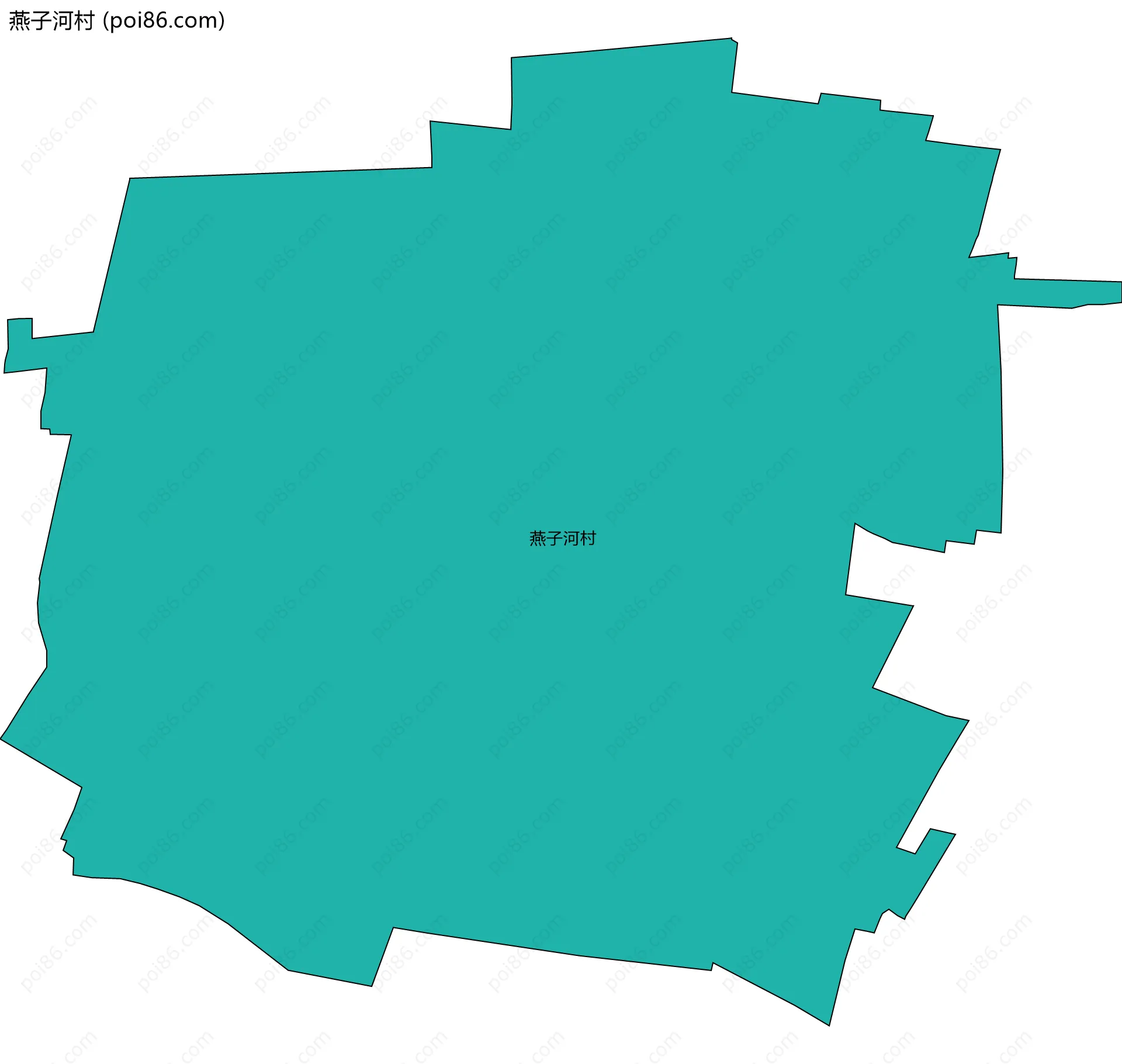 燕子河村边界地图