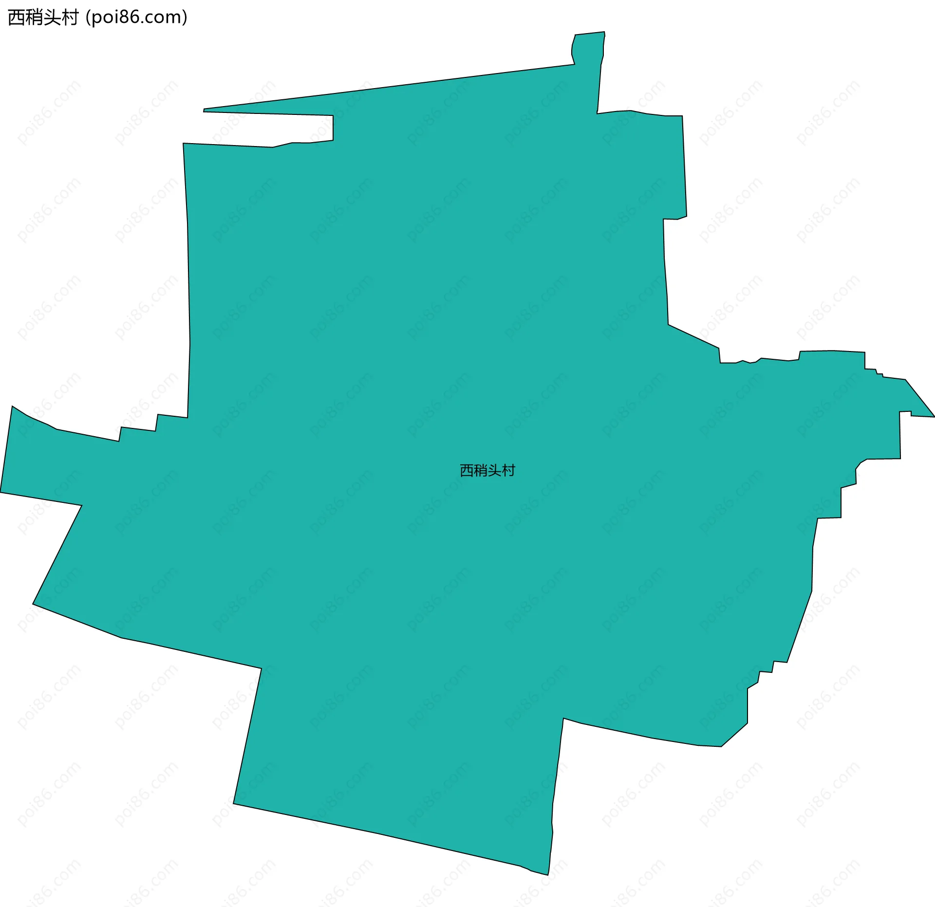 西稍头村边界地图