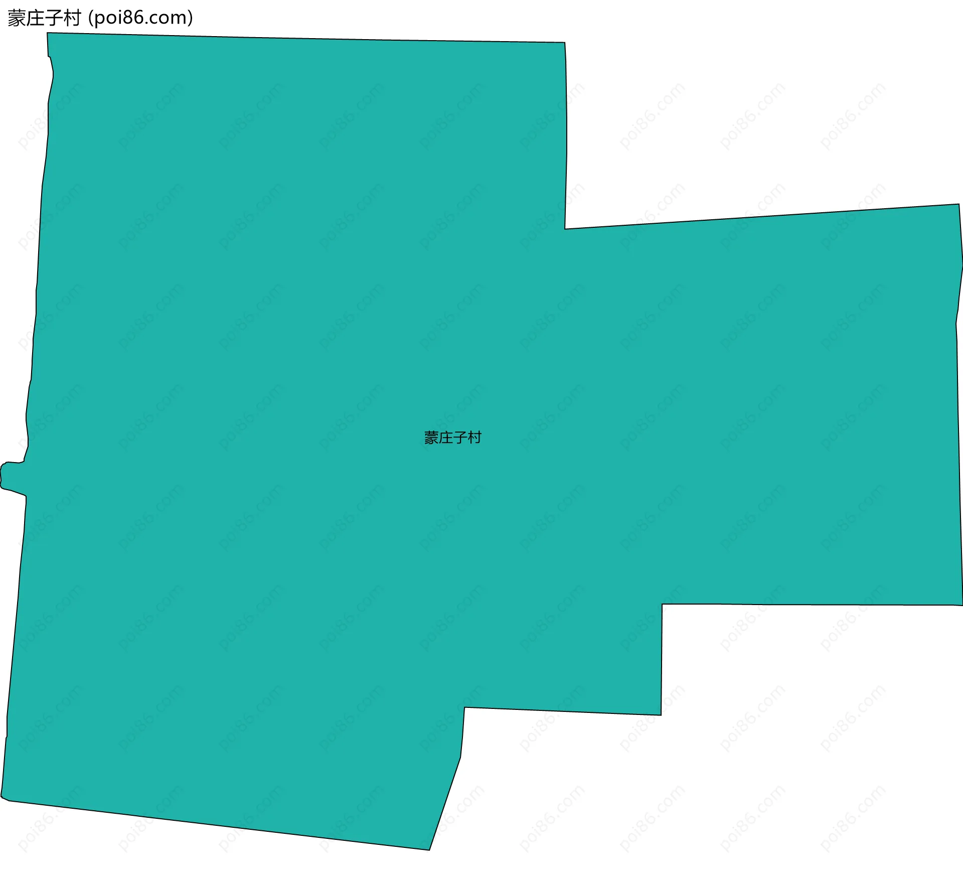 蒙庄子村边界地图
