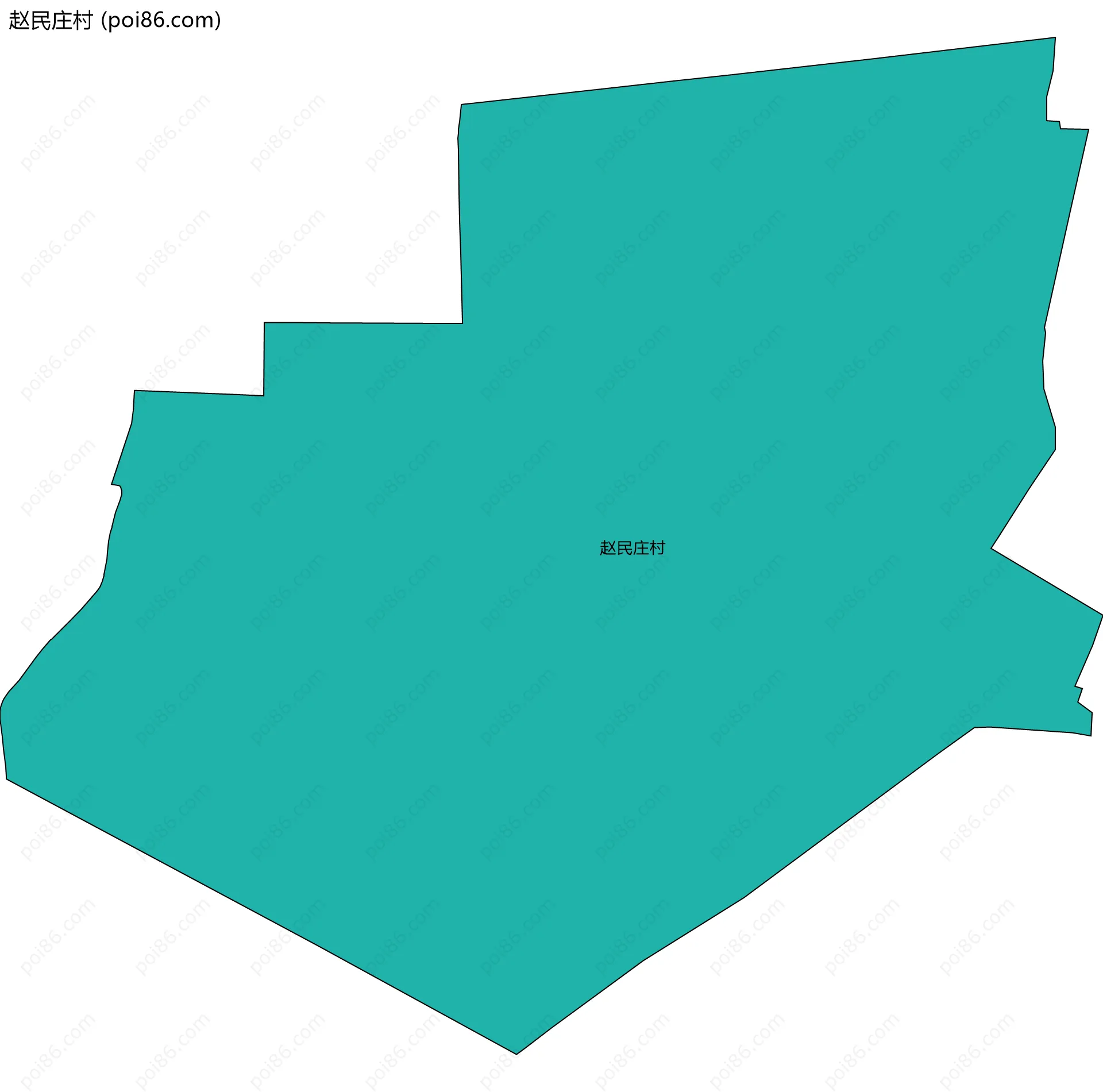 赵民庄村边界地图
