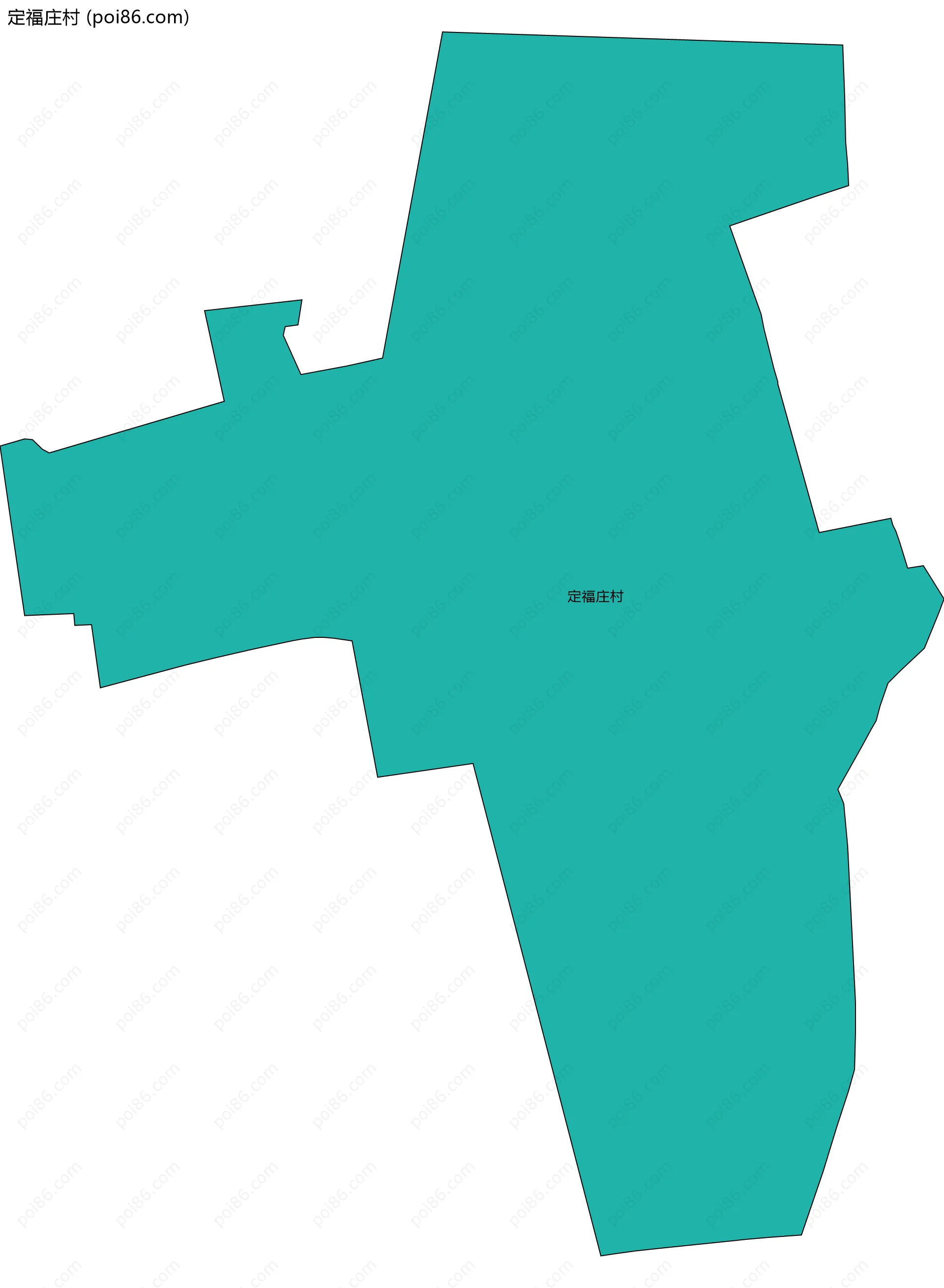 定福庄村边界地图