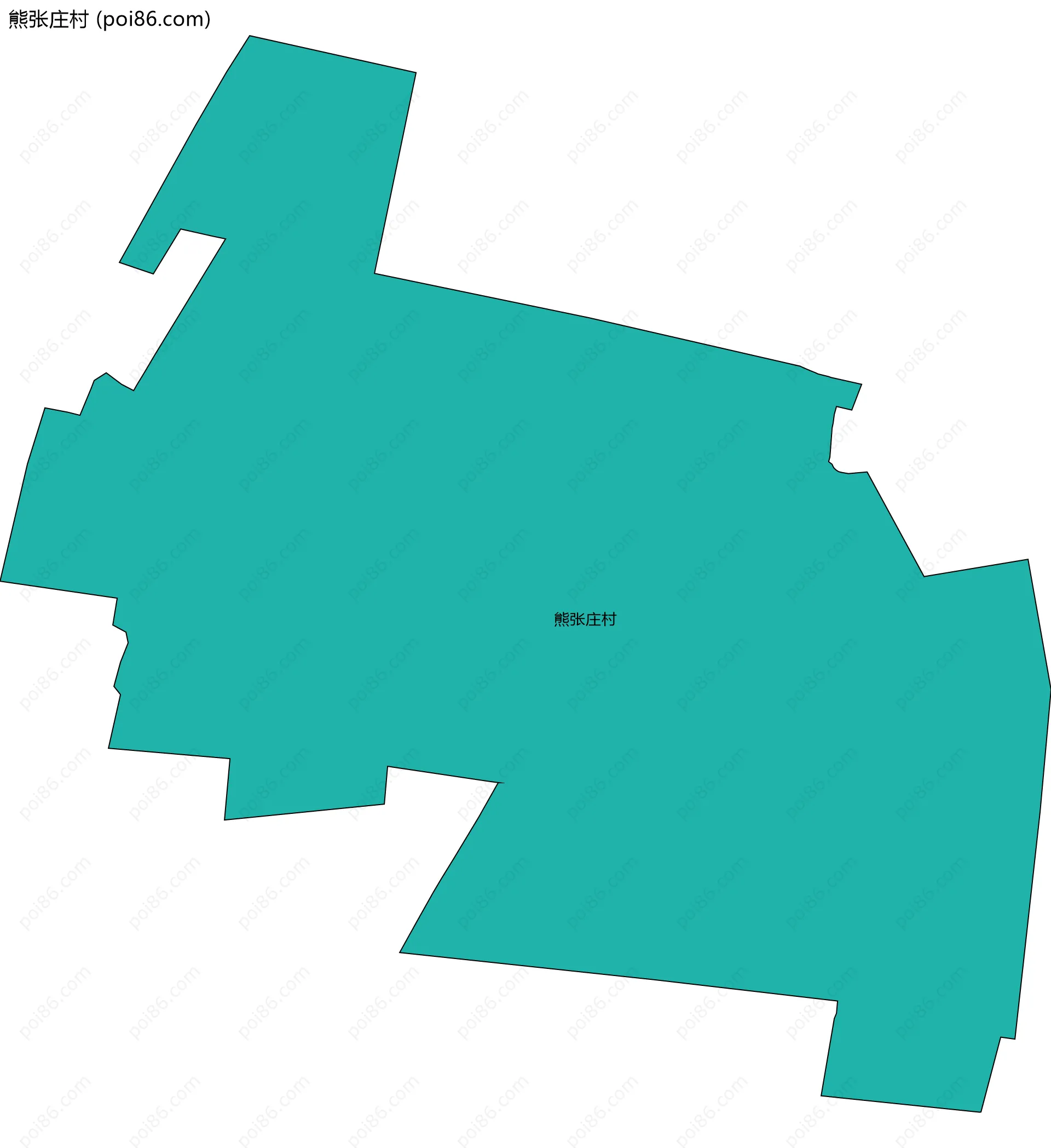 熊张庄村边界地图
