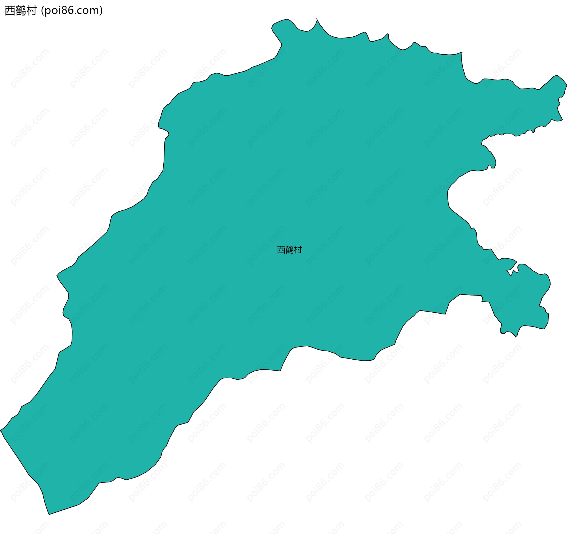 西鹤村边界地图