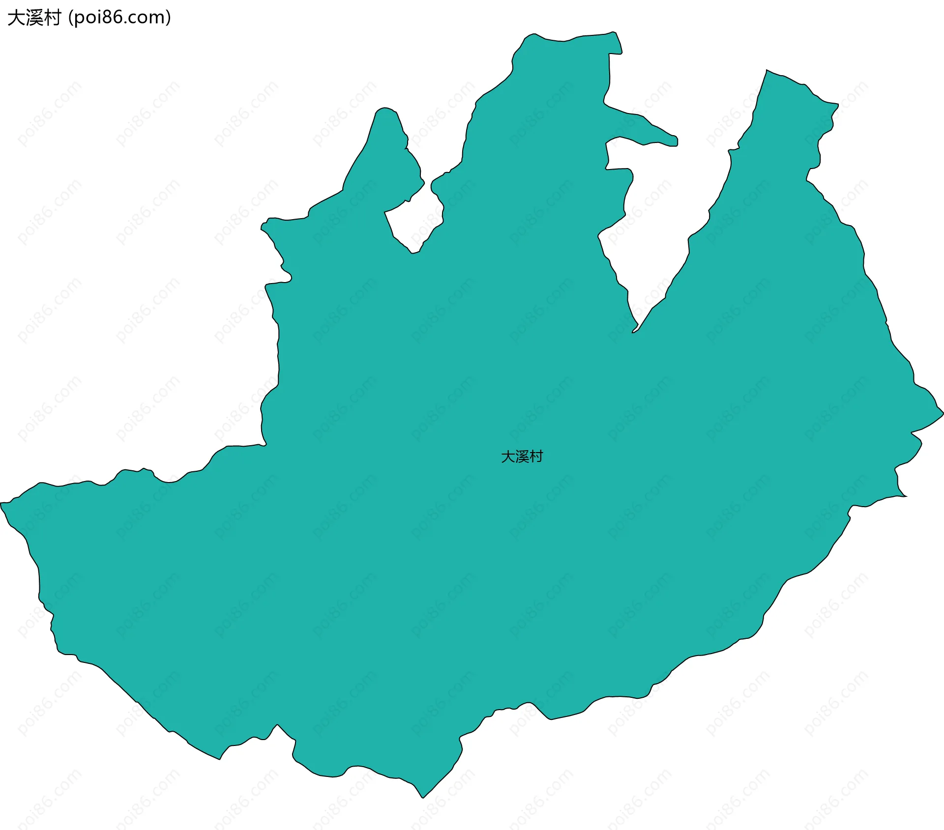 大溪村边界地图