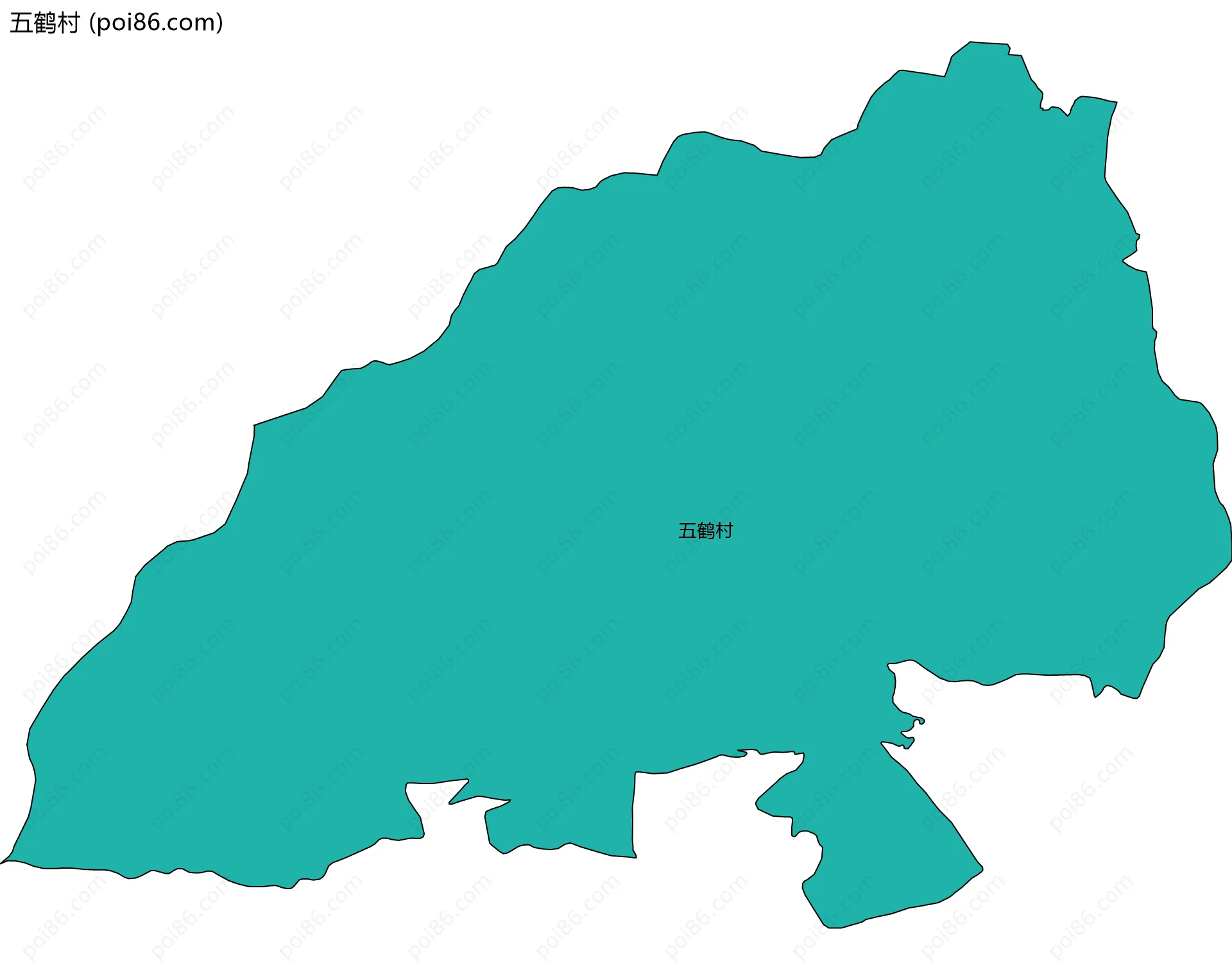 五鹤村边界地图