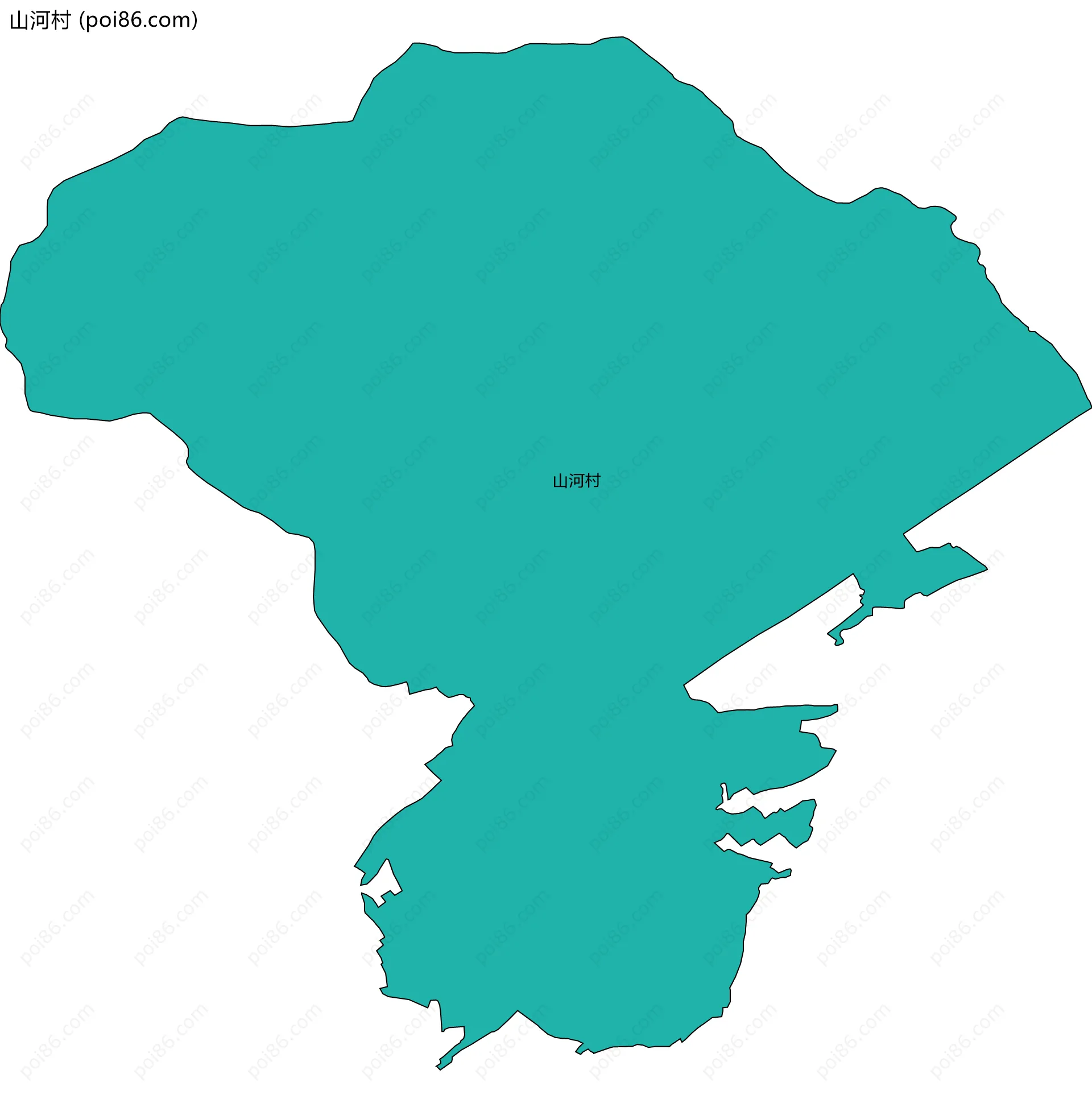 山河村边界地图