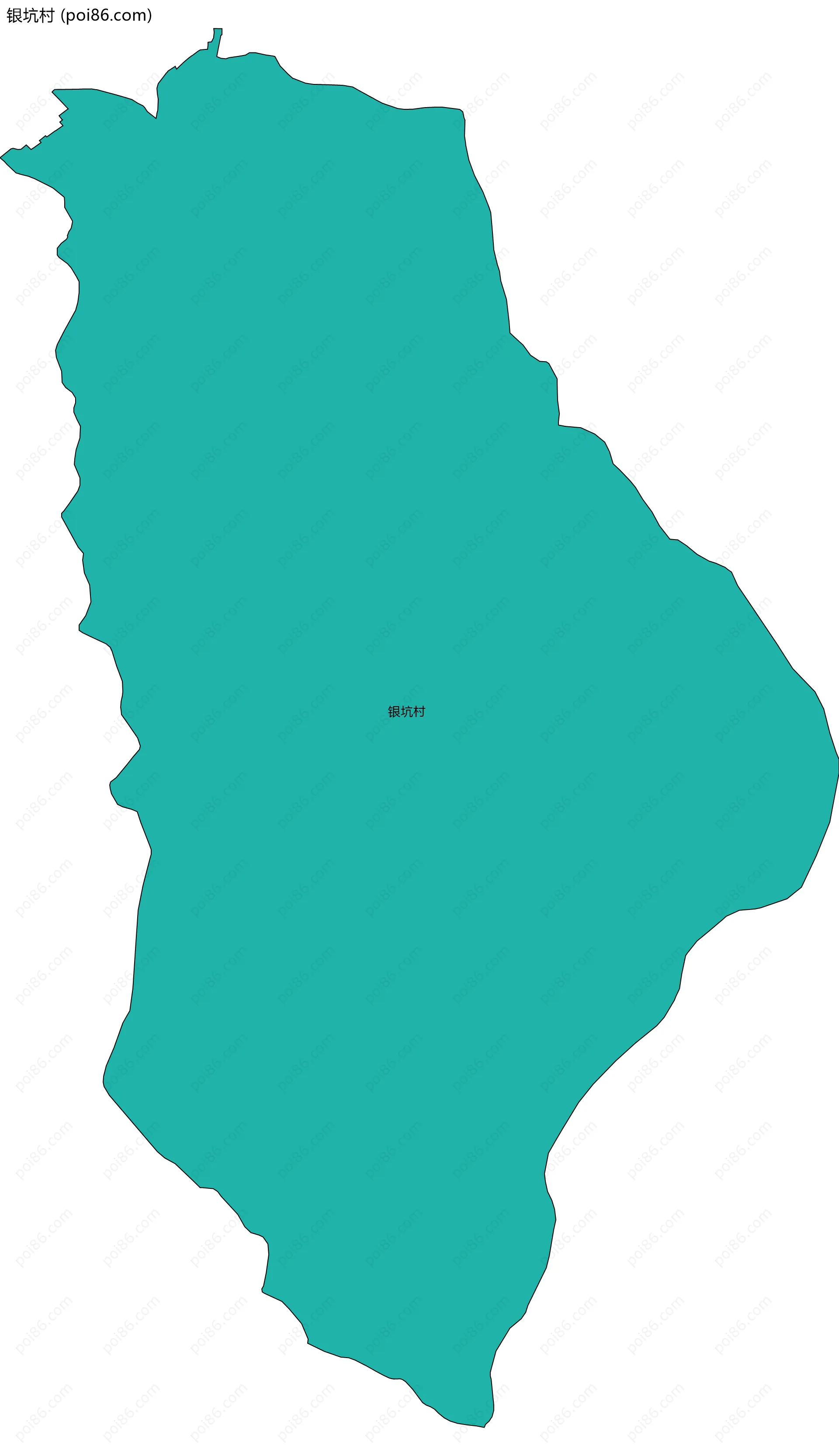 银坑村边界地图