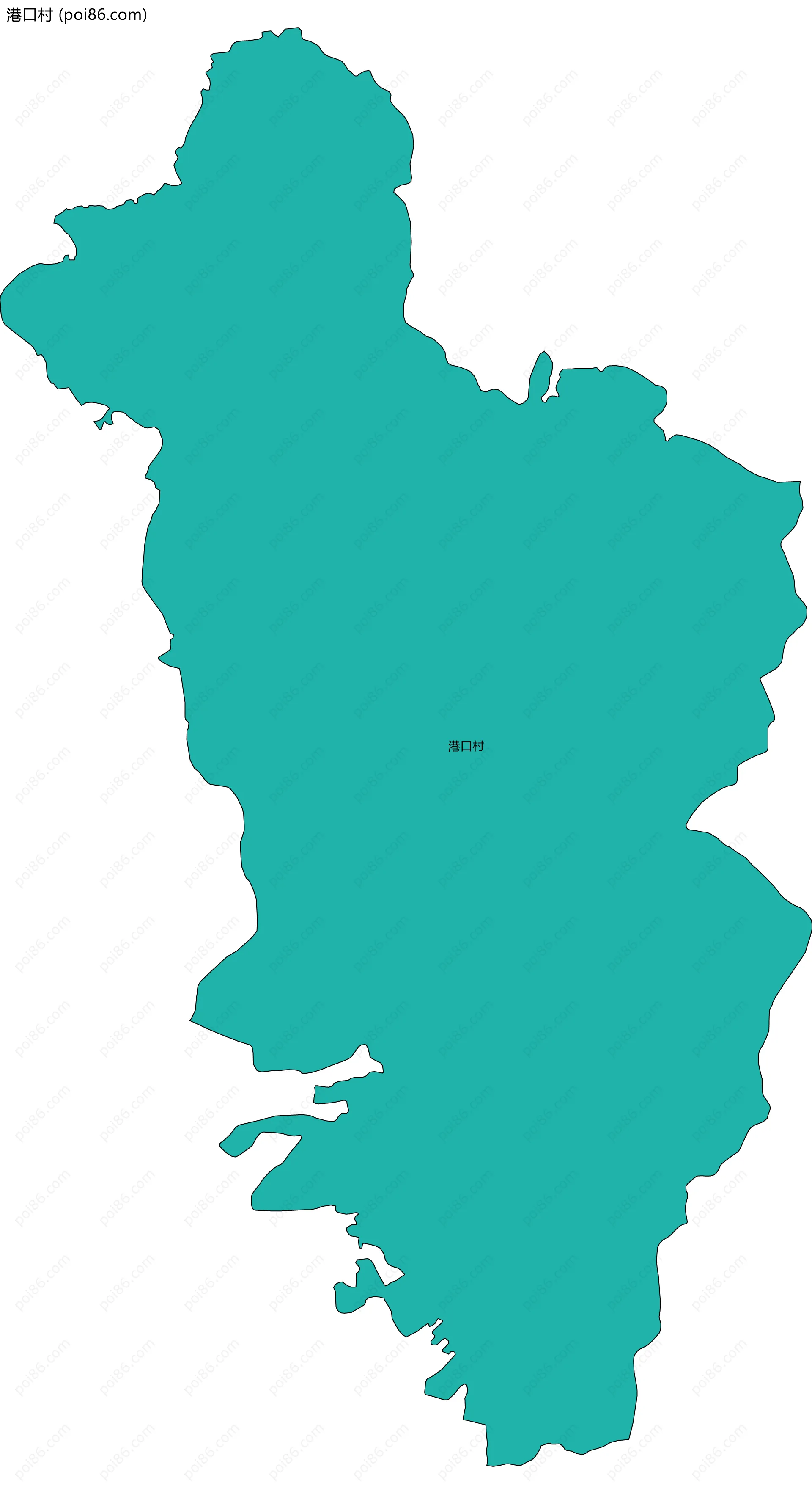 港口村边界地图