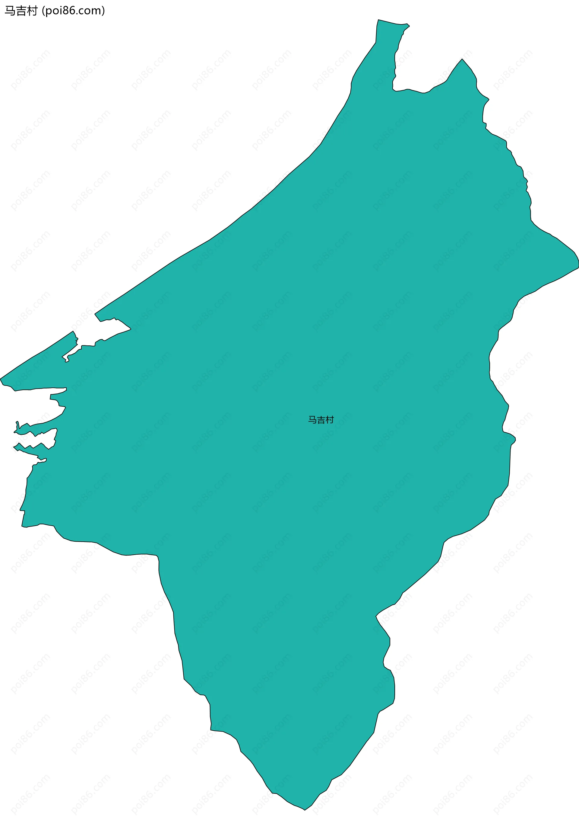 马吉村边界地图