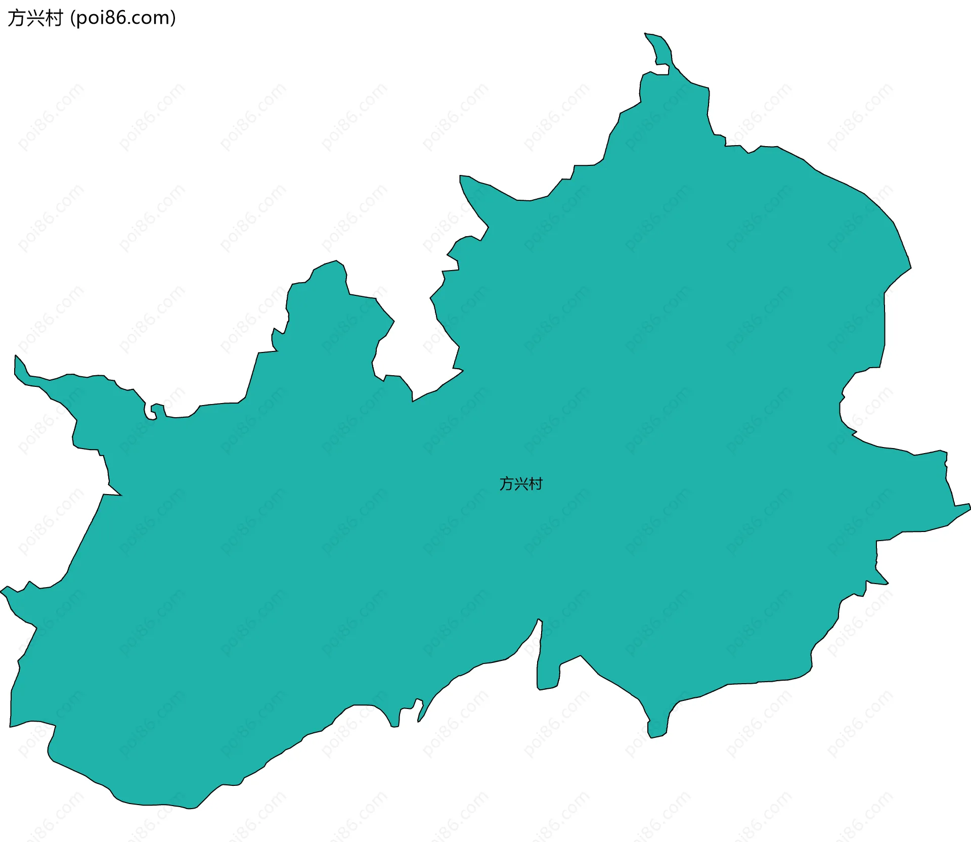 方兴村边界地图