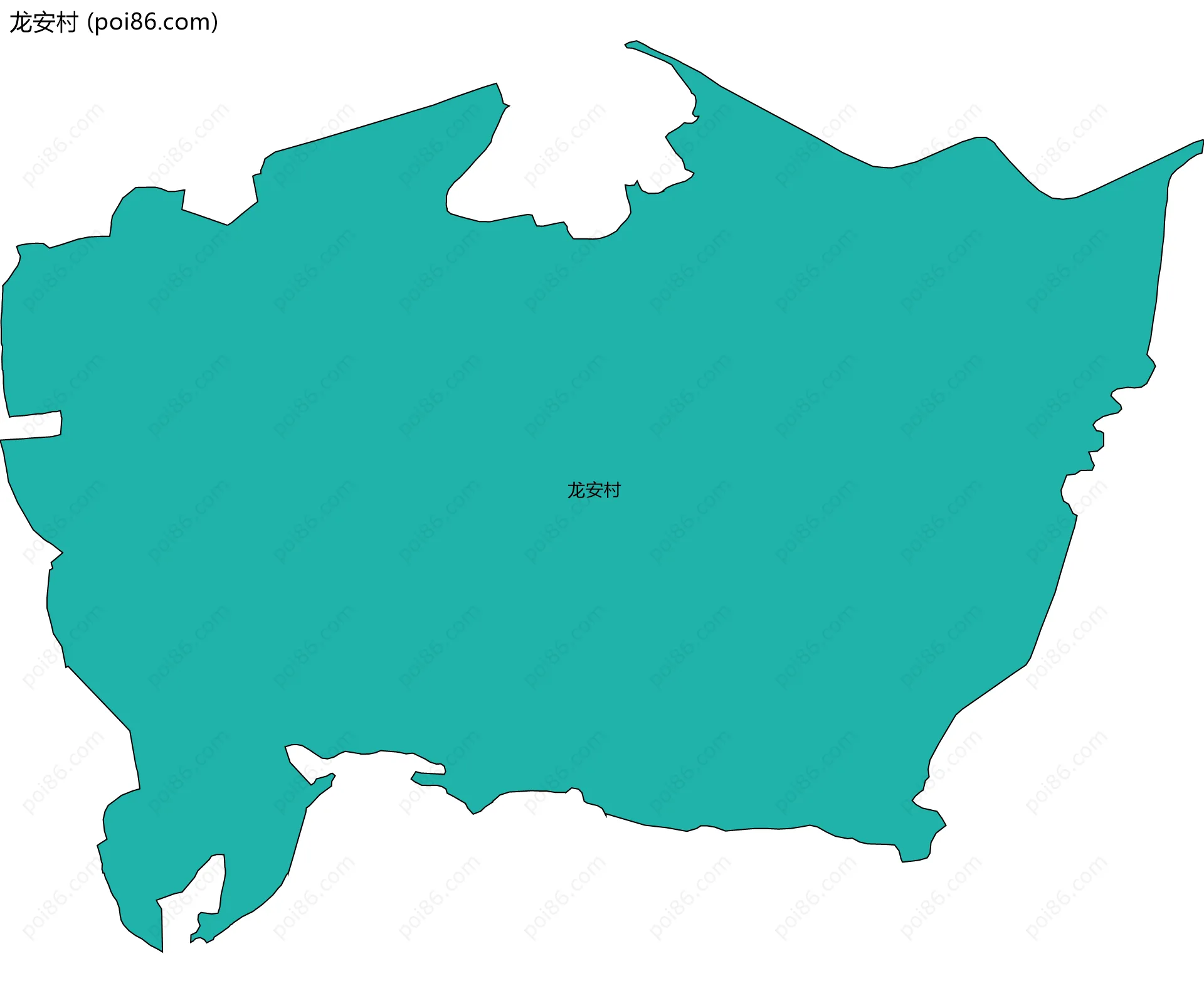 龙安村边界地图