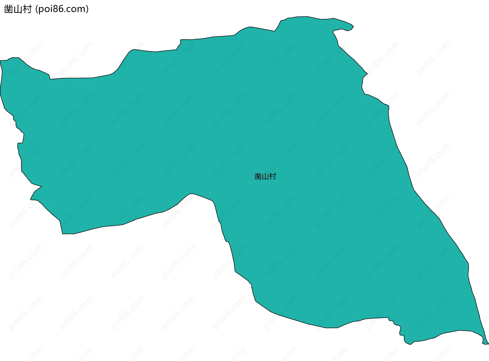 凿山村边界地图