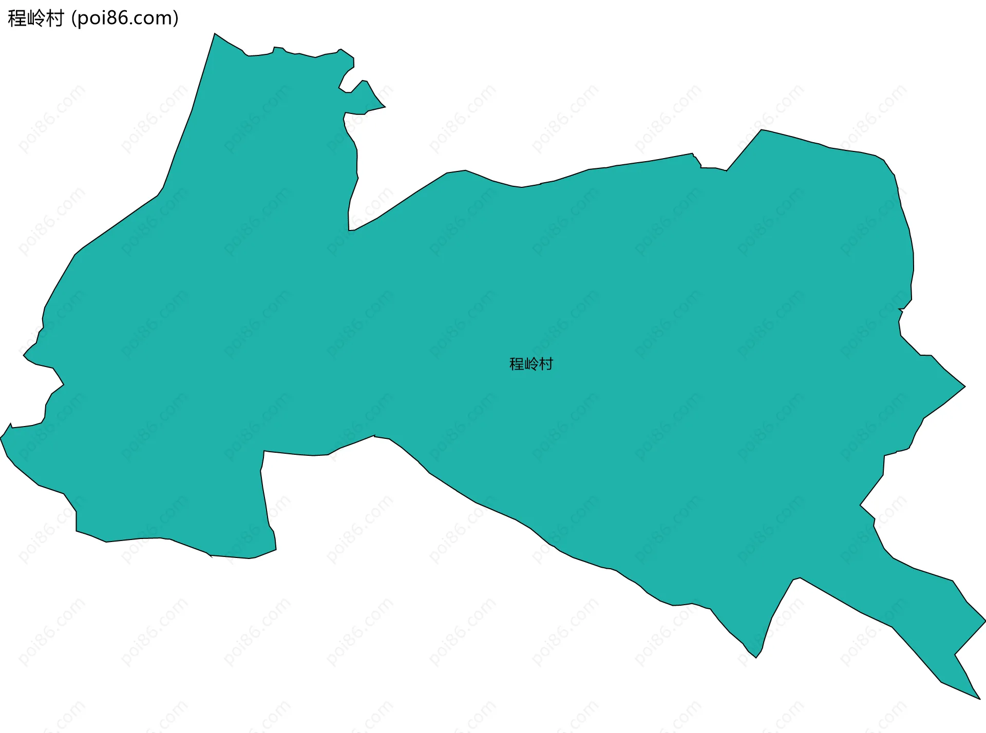 程岭村边界地图