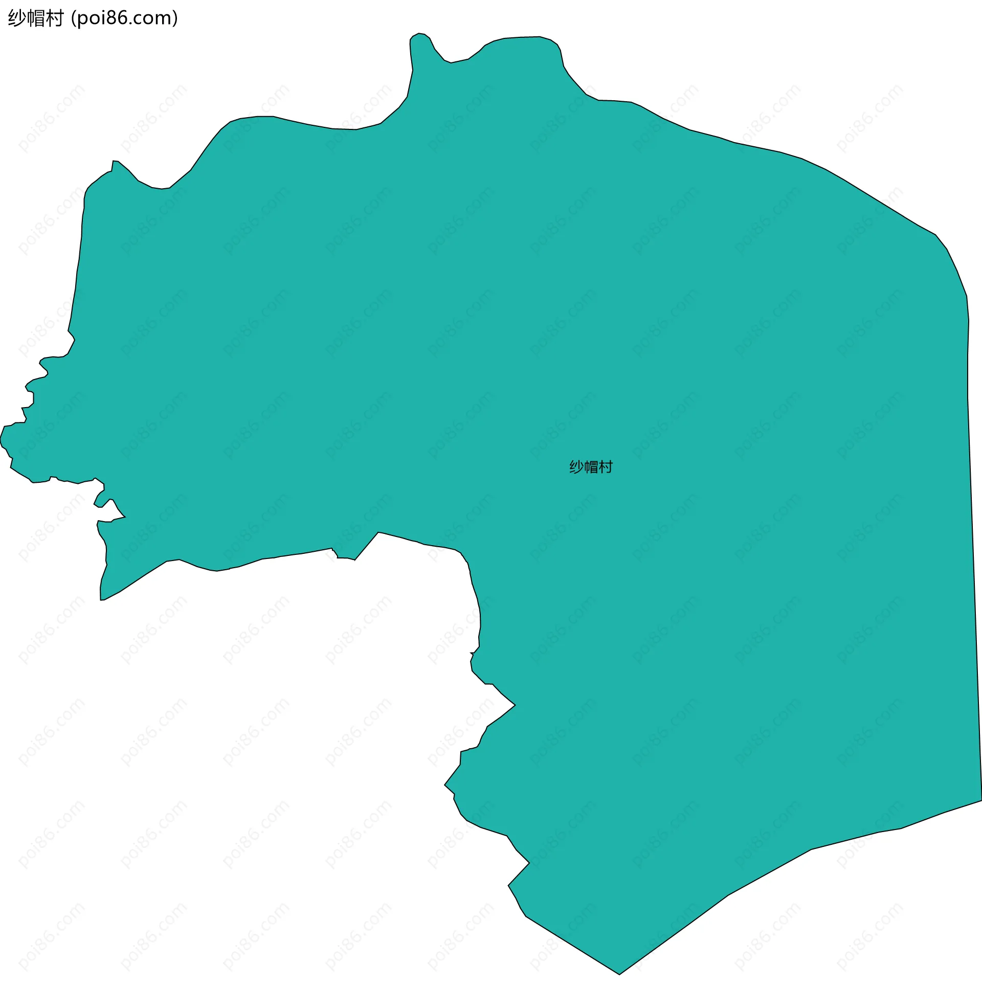 纱帽村边界地图