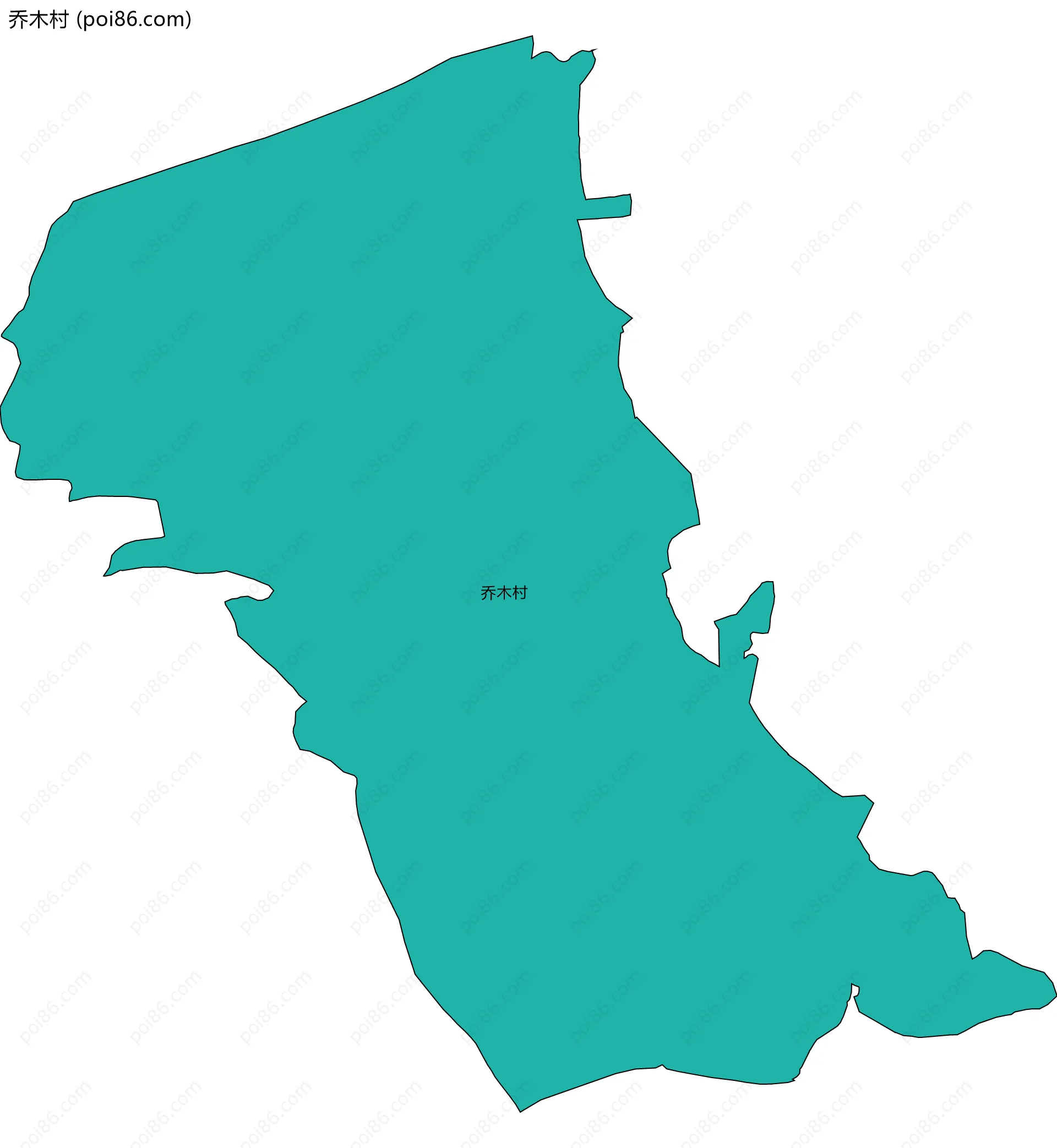 乔木村边界地图