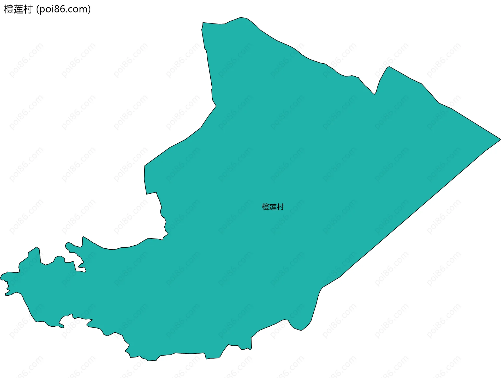 橙莲村边界地图