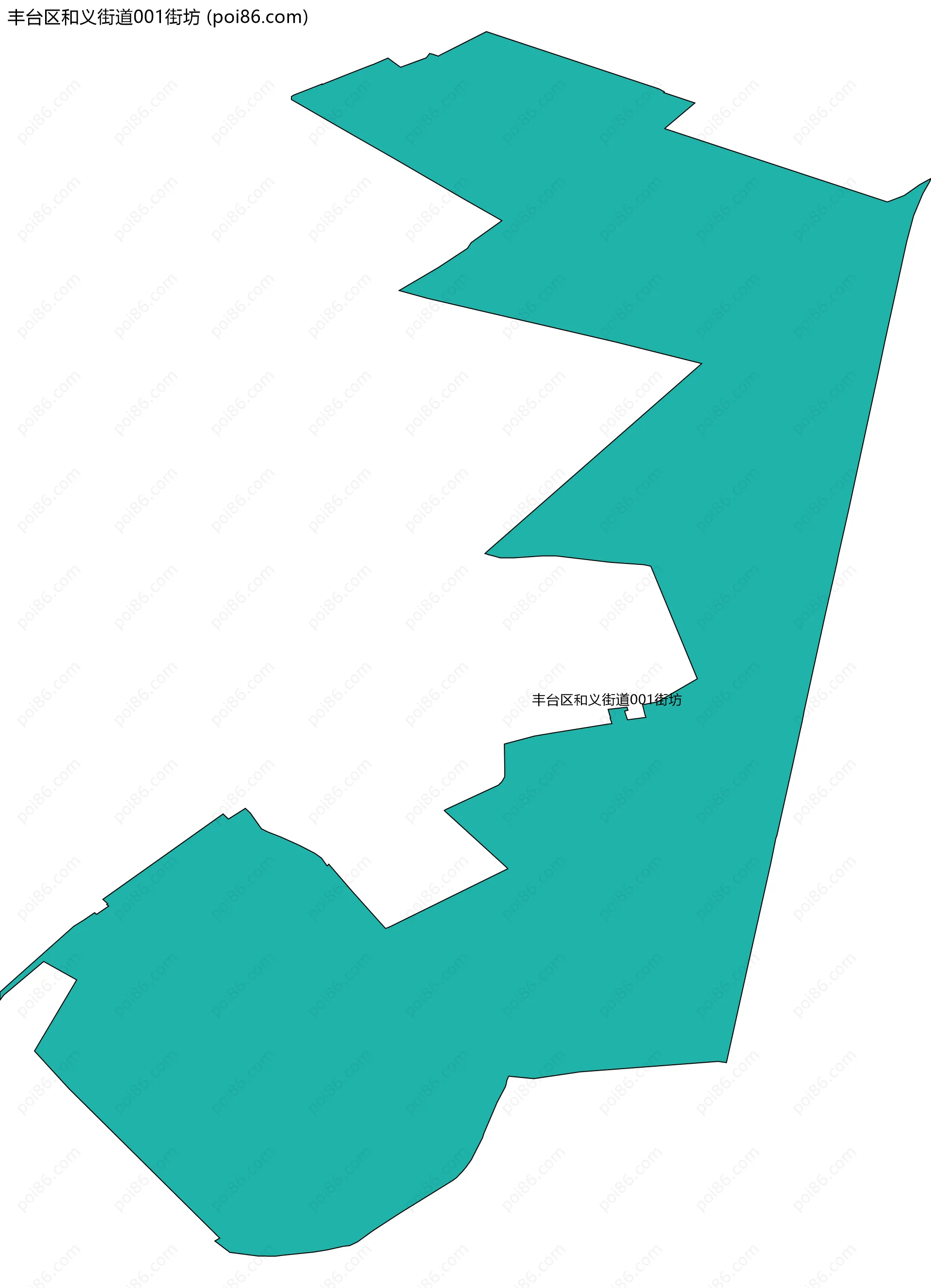 丰台区和义街道001街坊边界地图