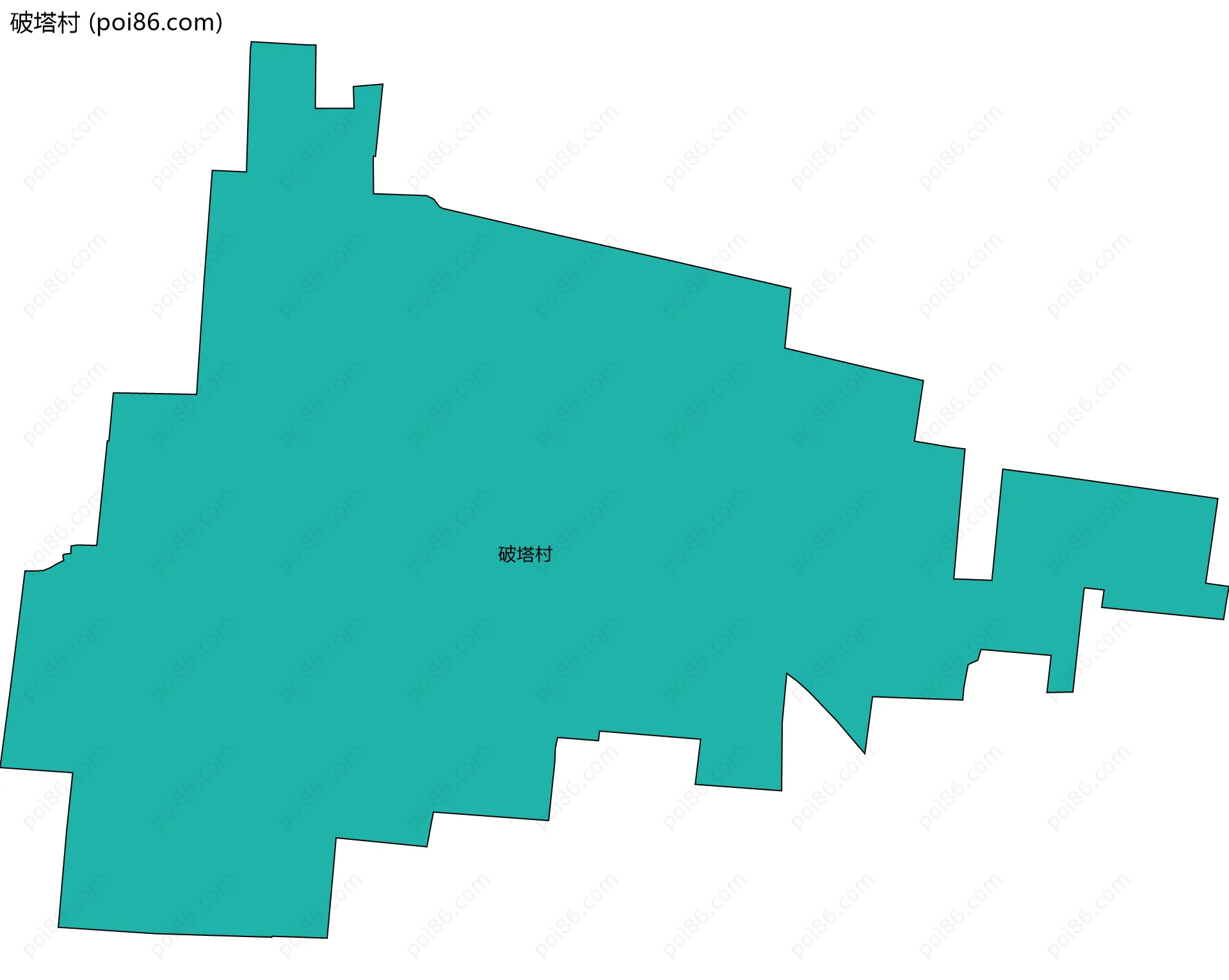 破塔村边界地图