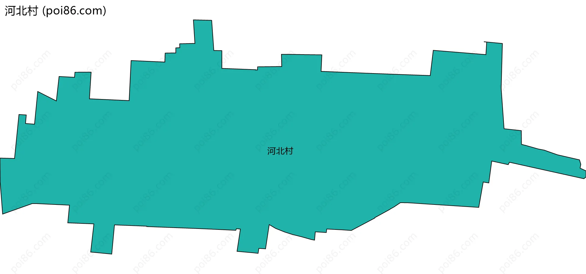 河北村边界地图