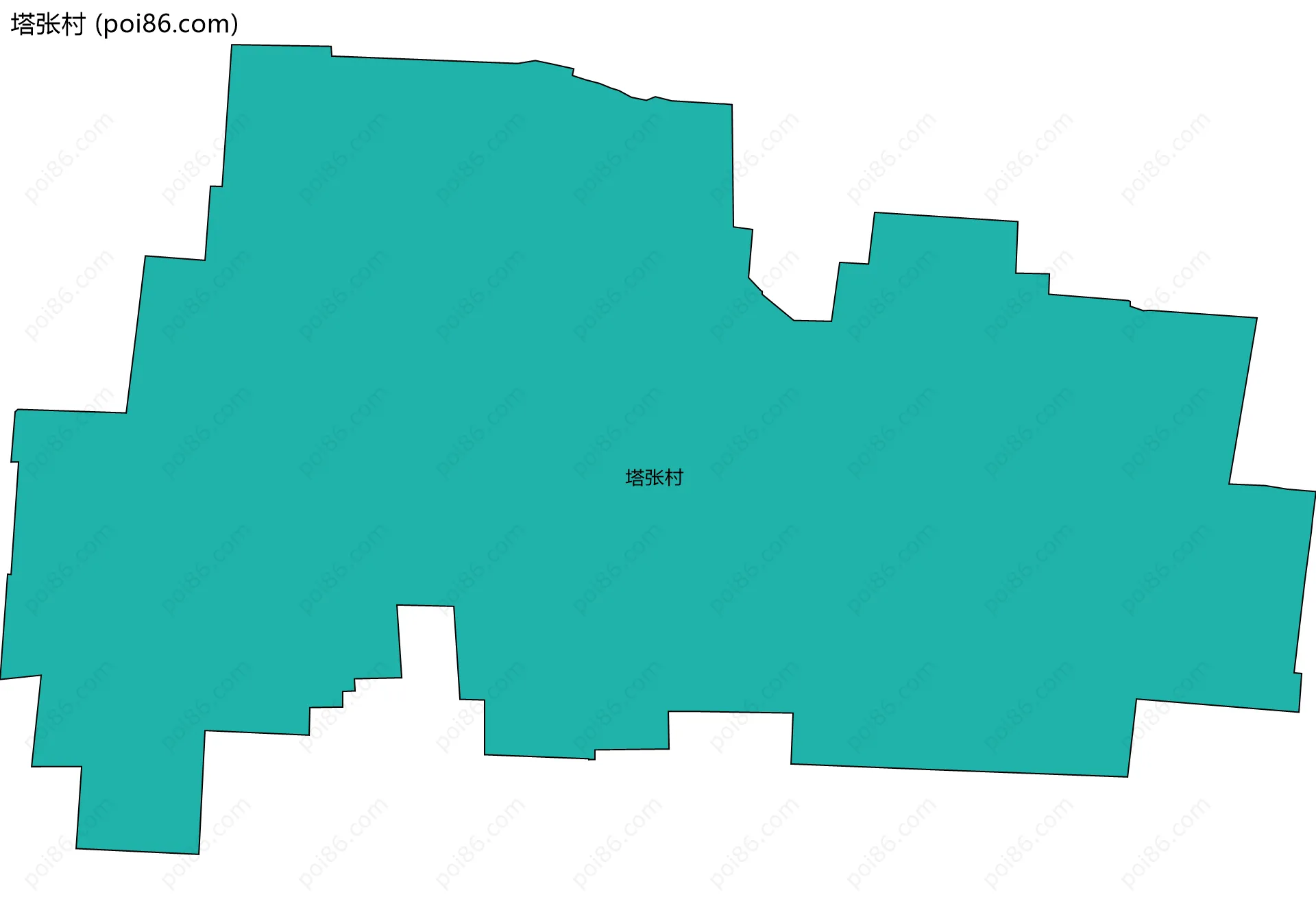 塔张村边界地图