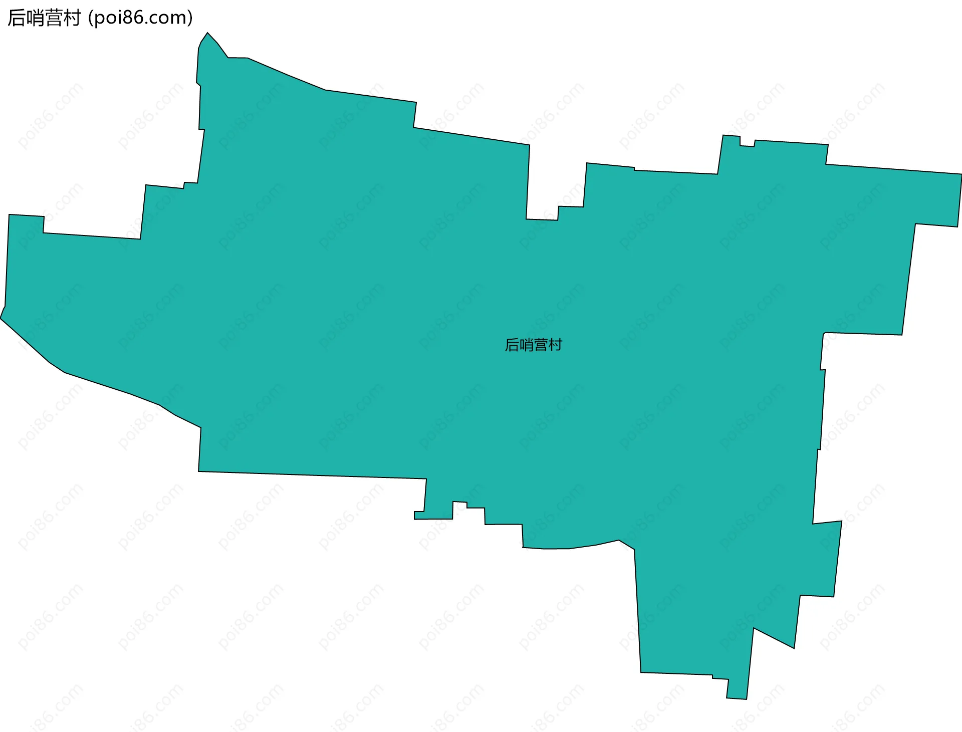 后哨营村边界地图