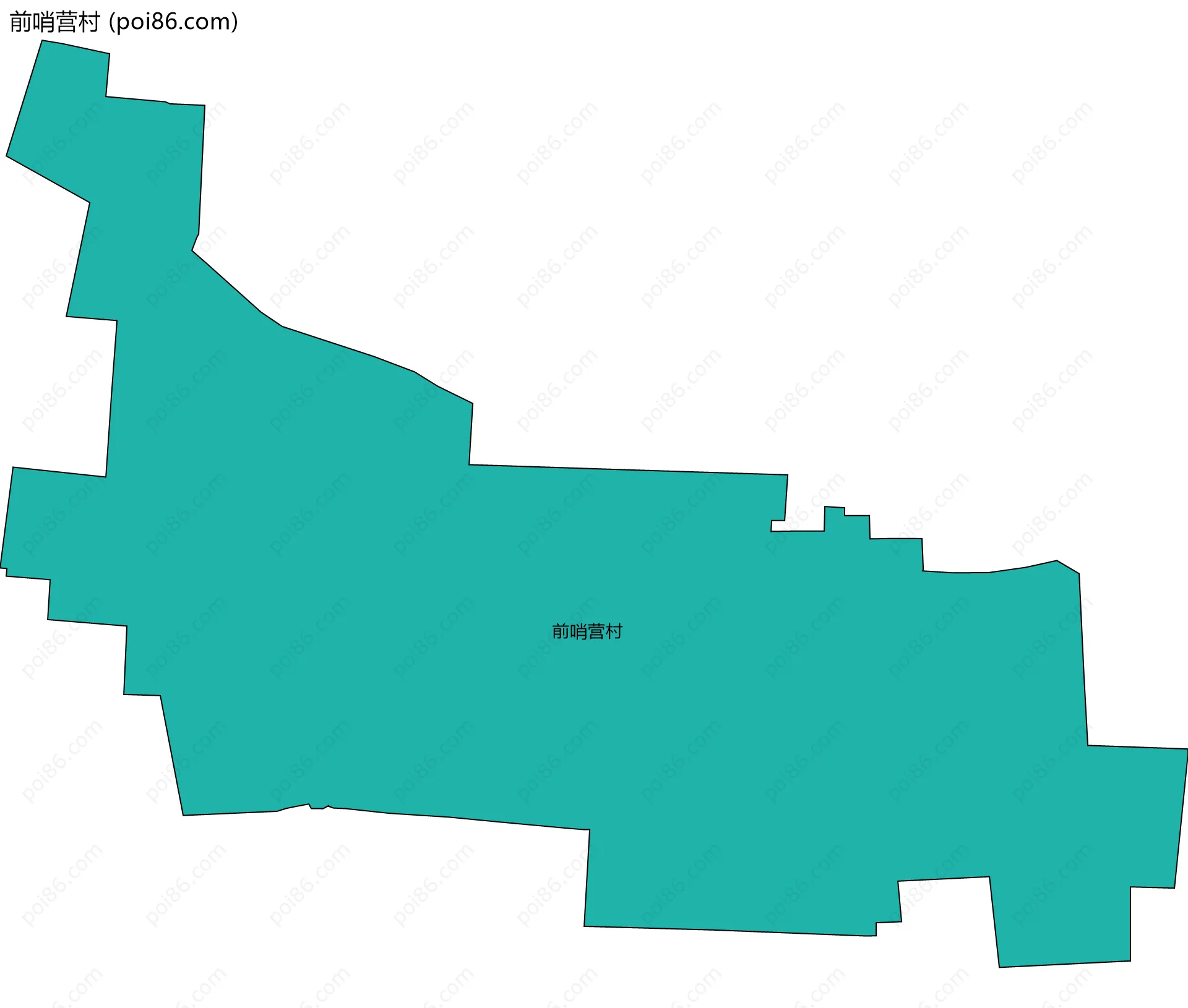 前哨营村边界地图