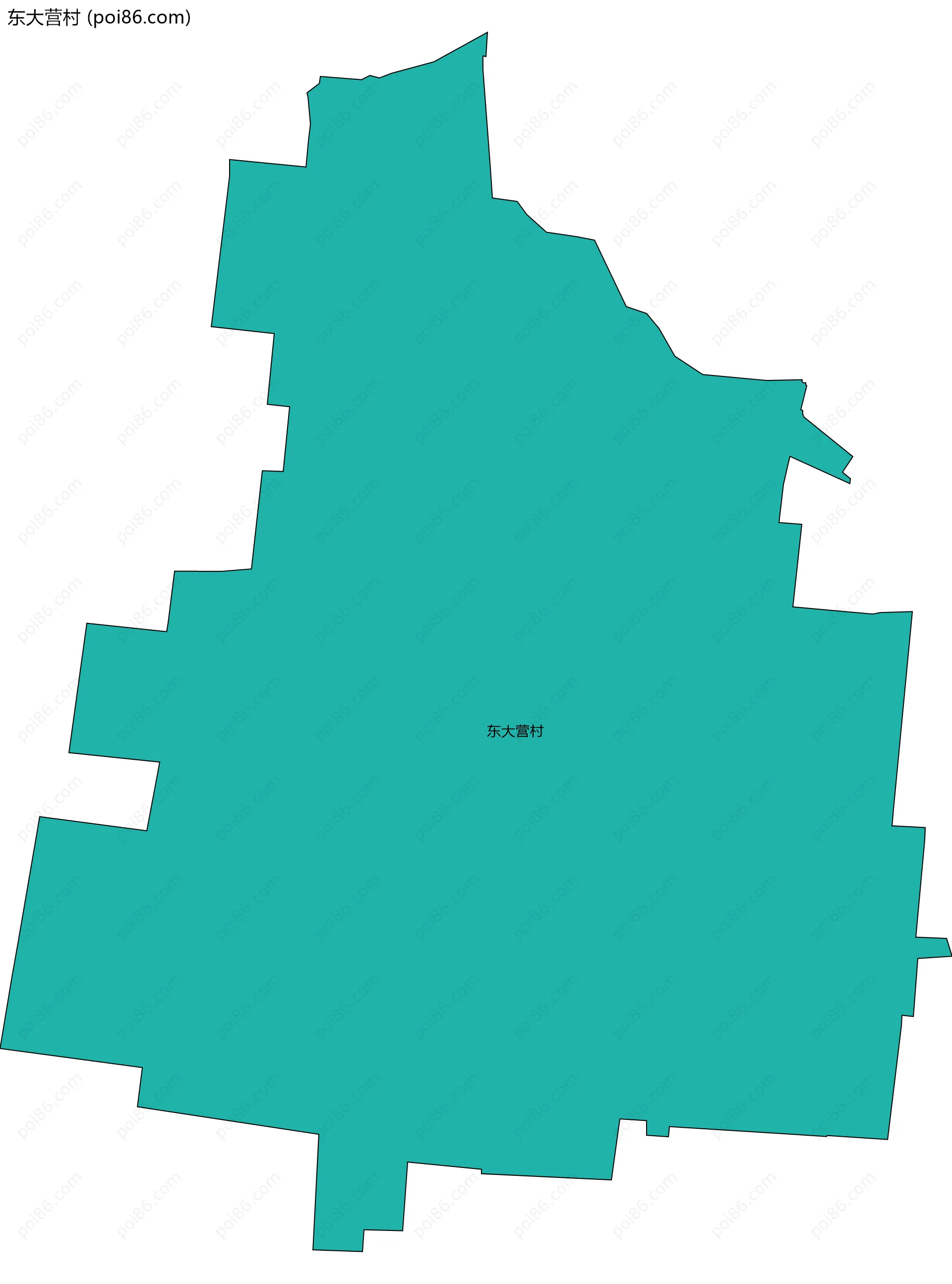 东大营村边界地图