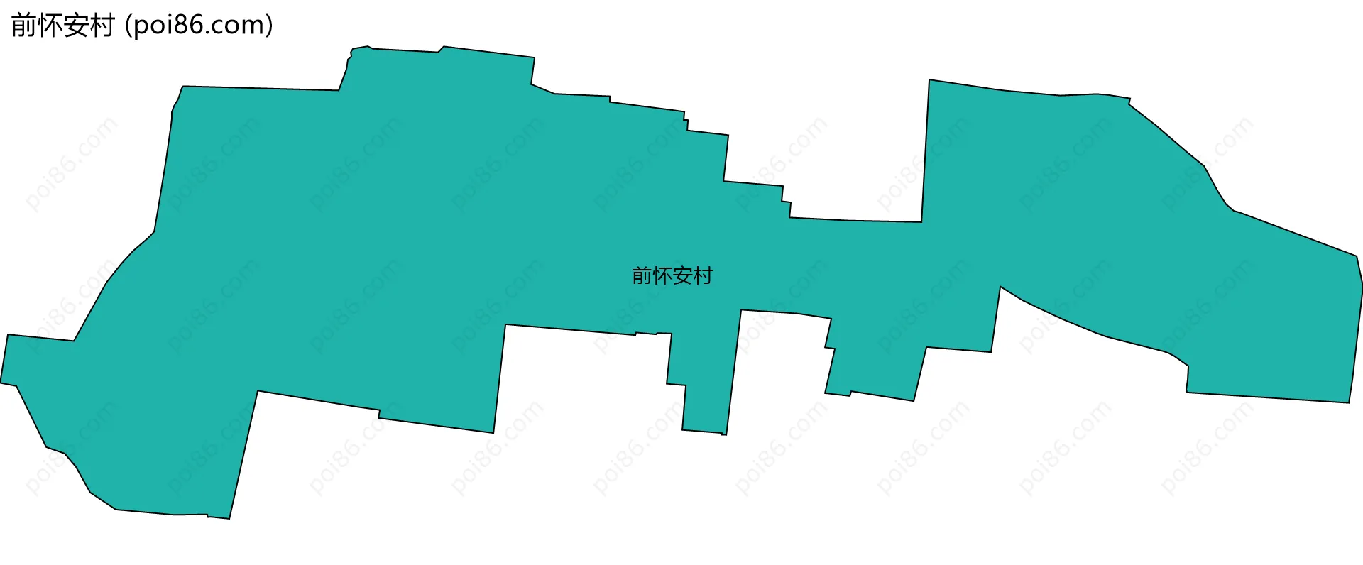 前怀安村边界地图