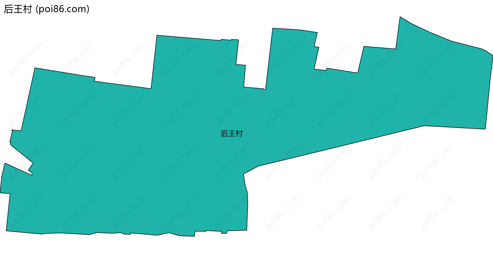 后王村边界地图