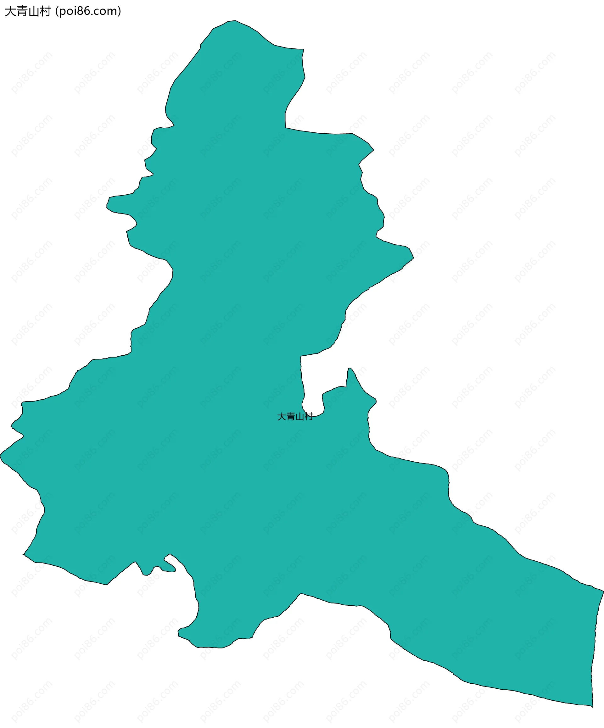 大青山村边界地图