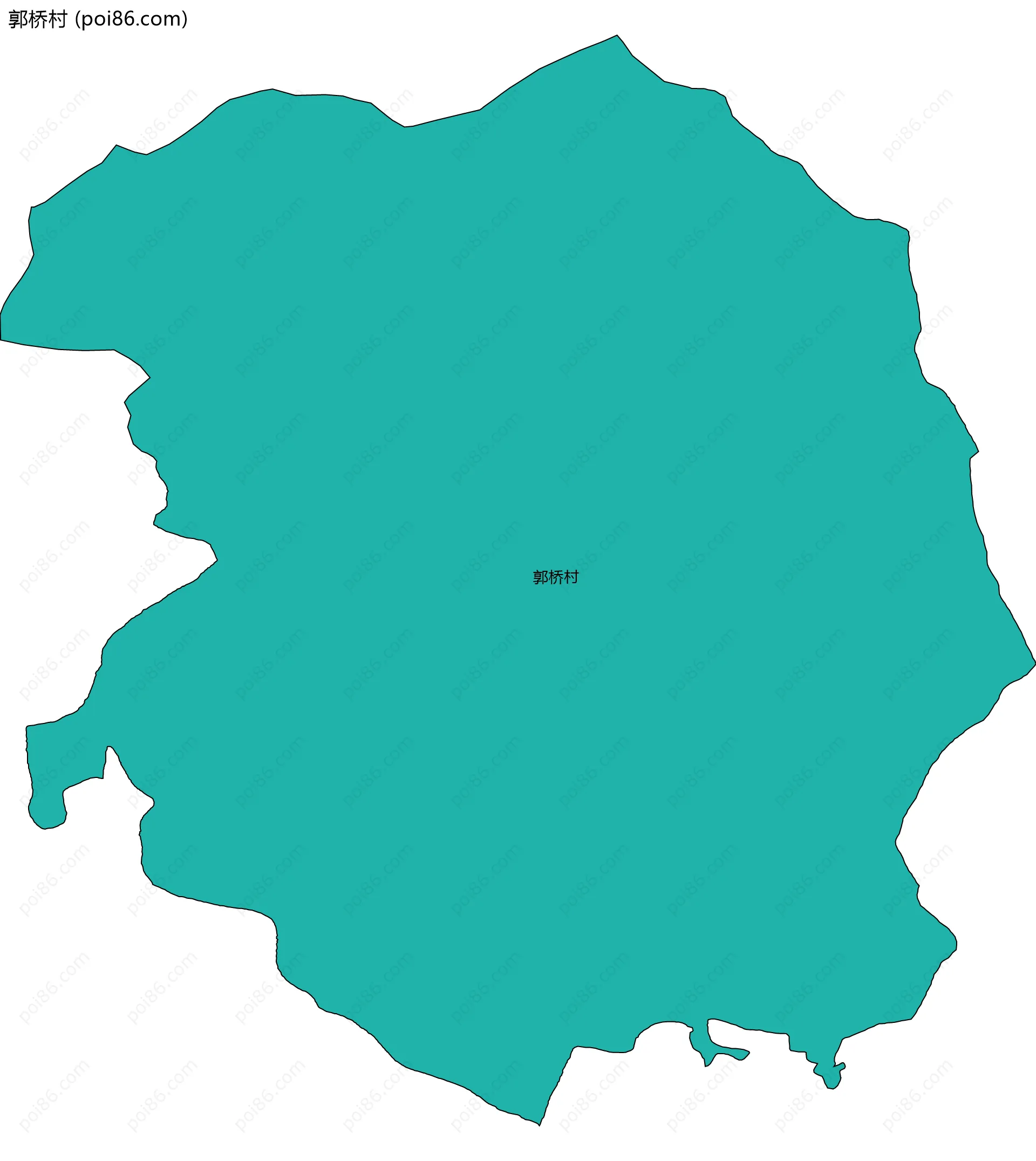 郭桥村边界地图