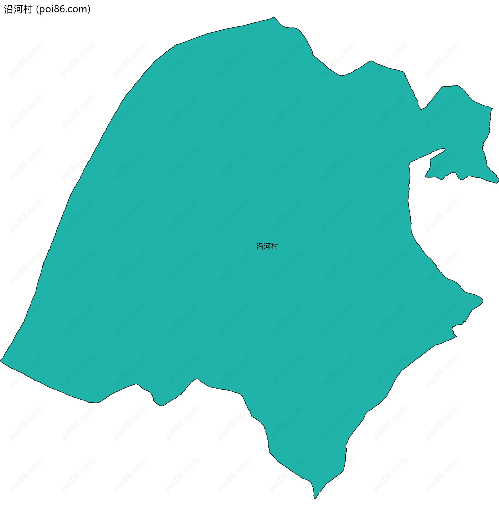 沿河村边界地图