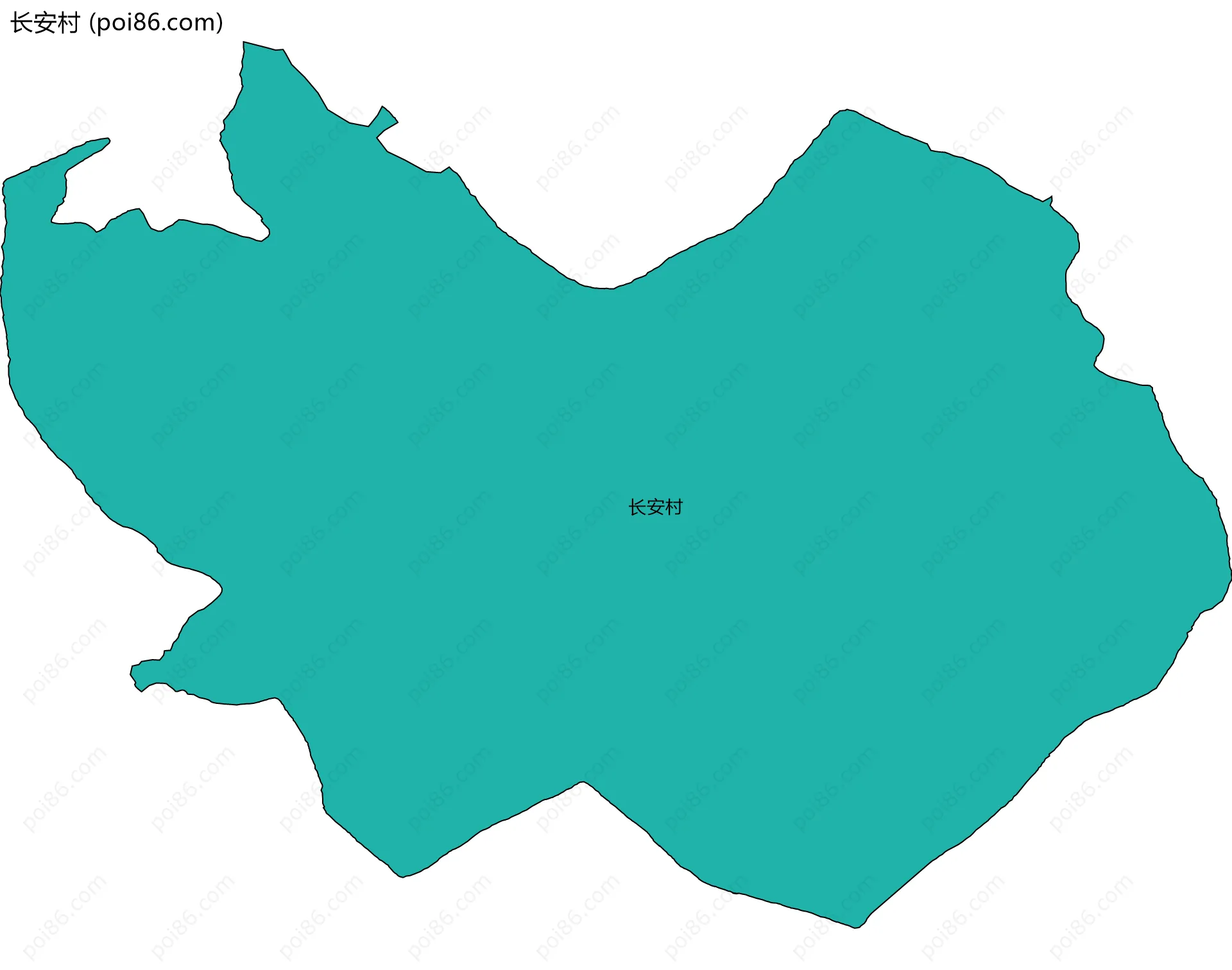 长安村边界地图
