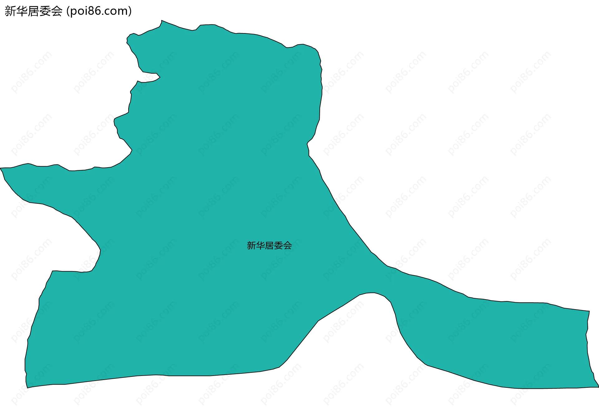 新华居委会边界地图