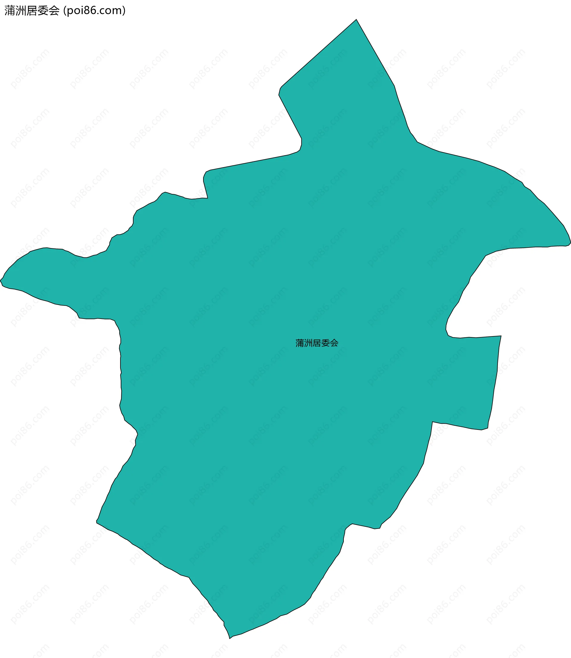 蒲洲居委会边界地图