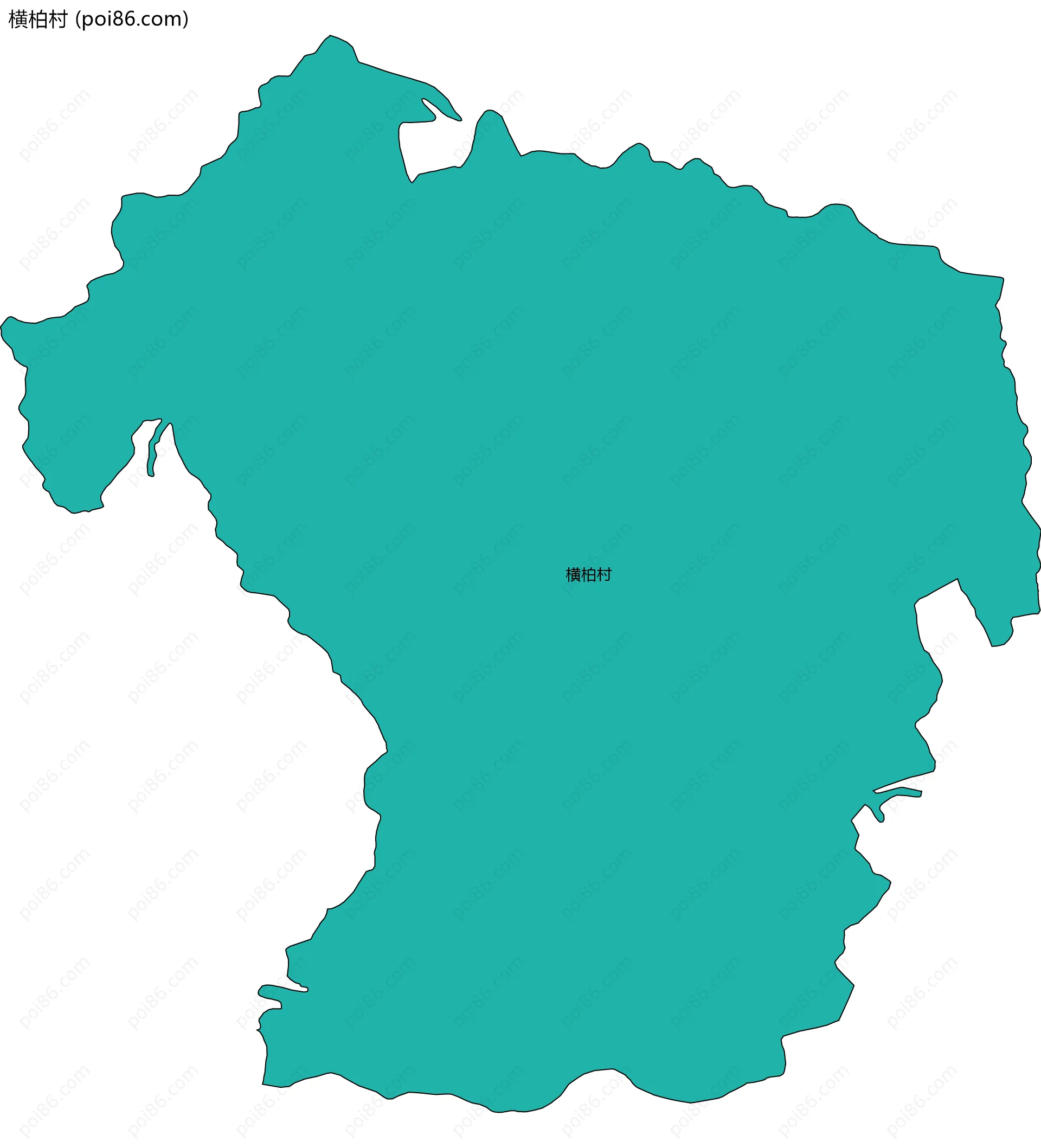 横柏村边界地图