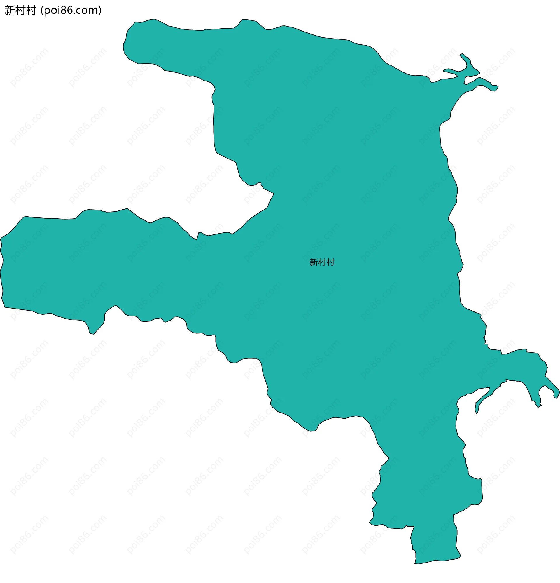 新村村边界地图