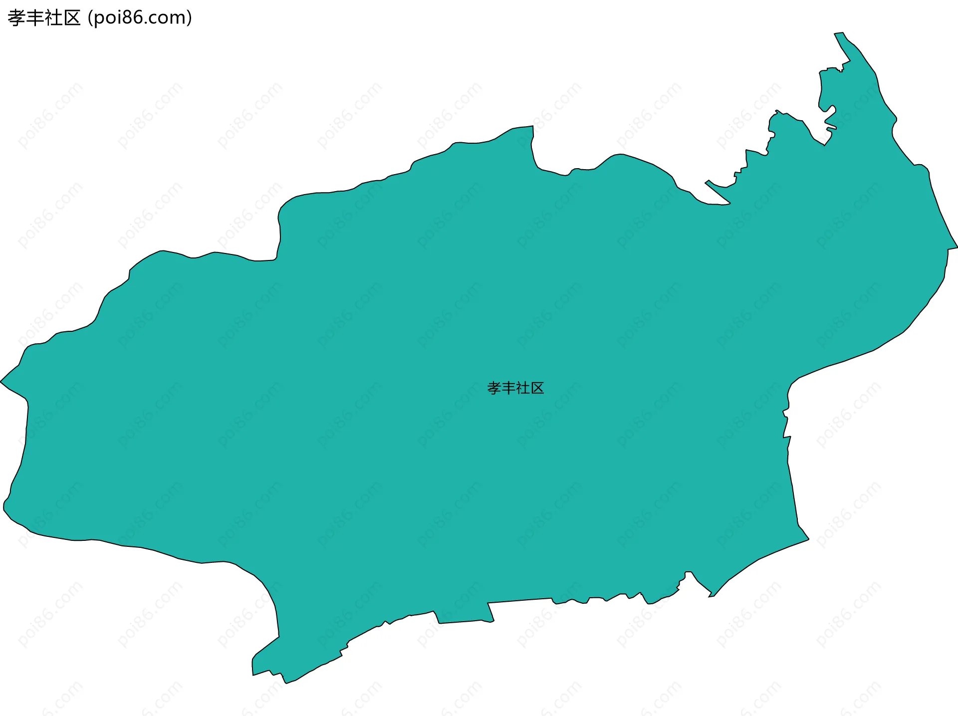 孝丰社区边界地图