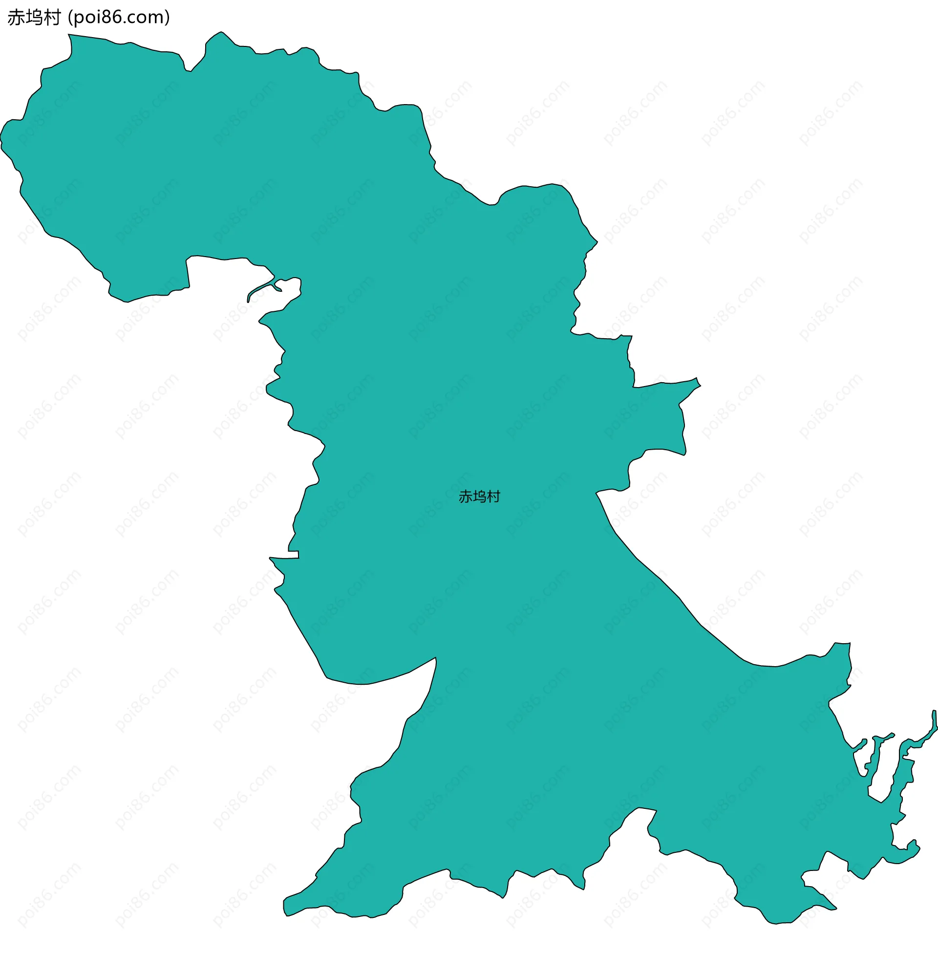 赤坞村边界地图