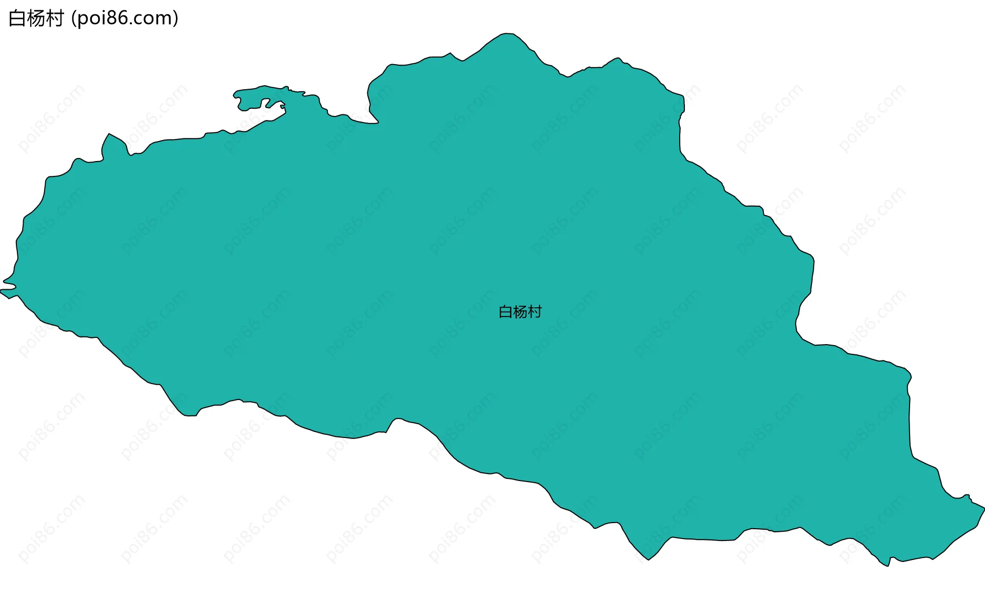 白杨村边界地图