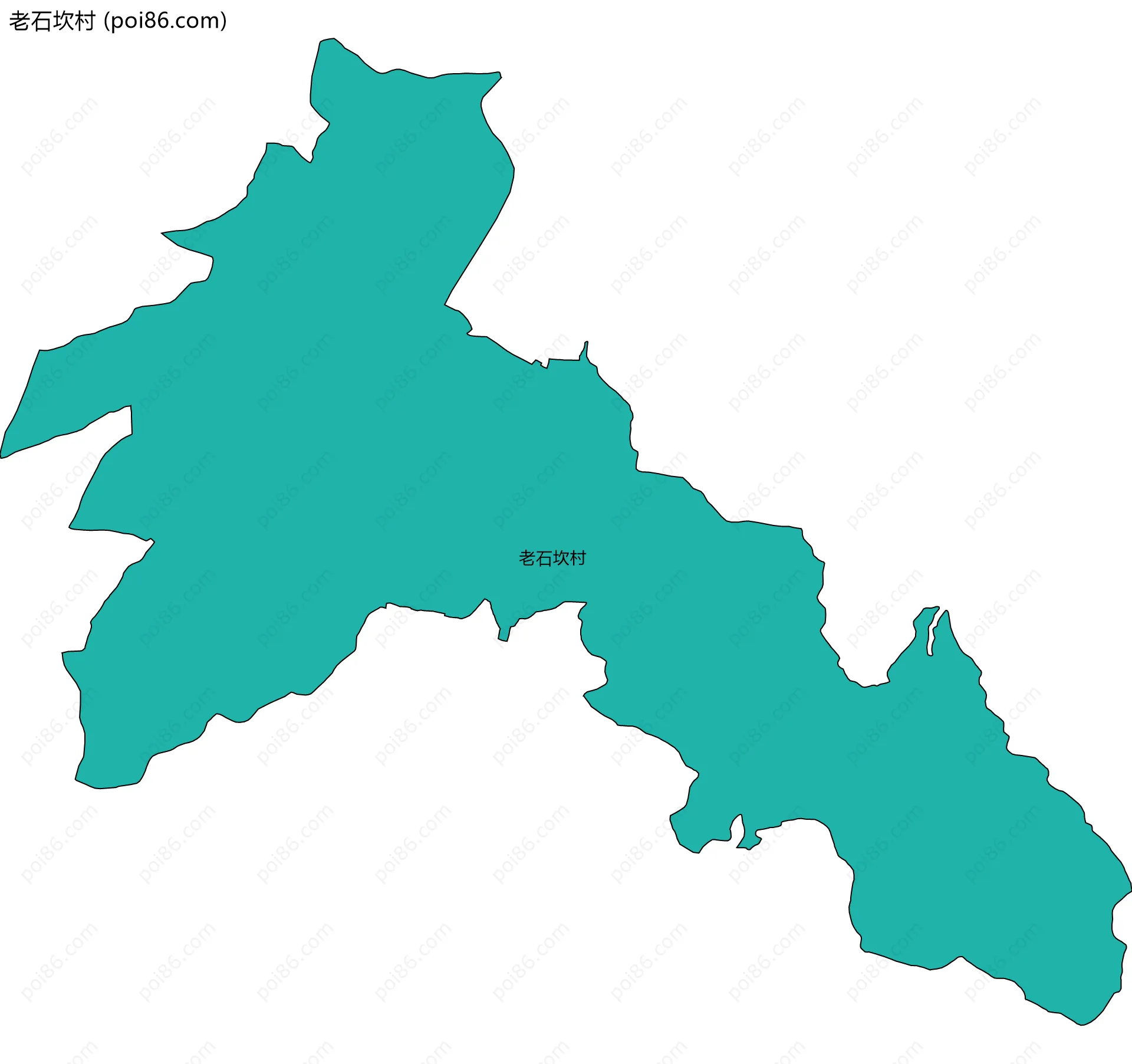 老石坎村边界地图