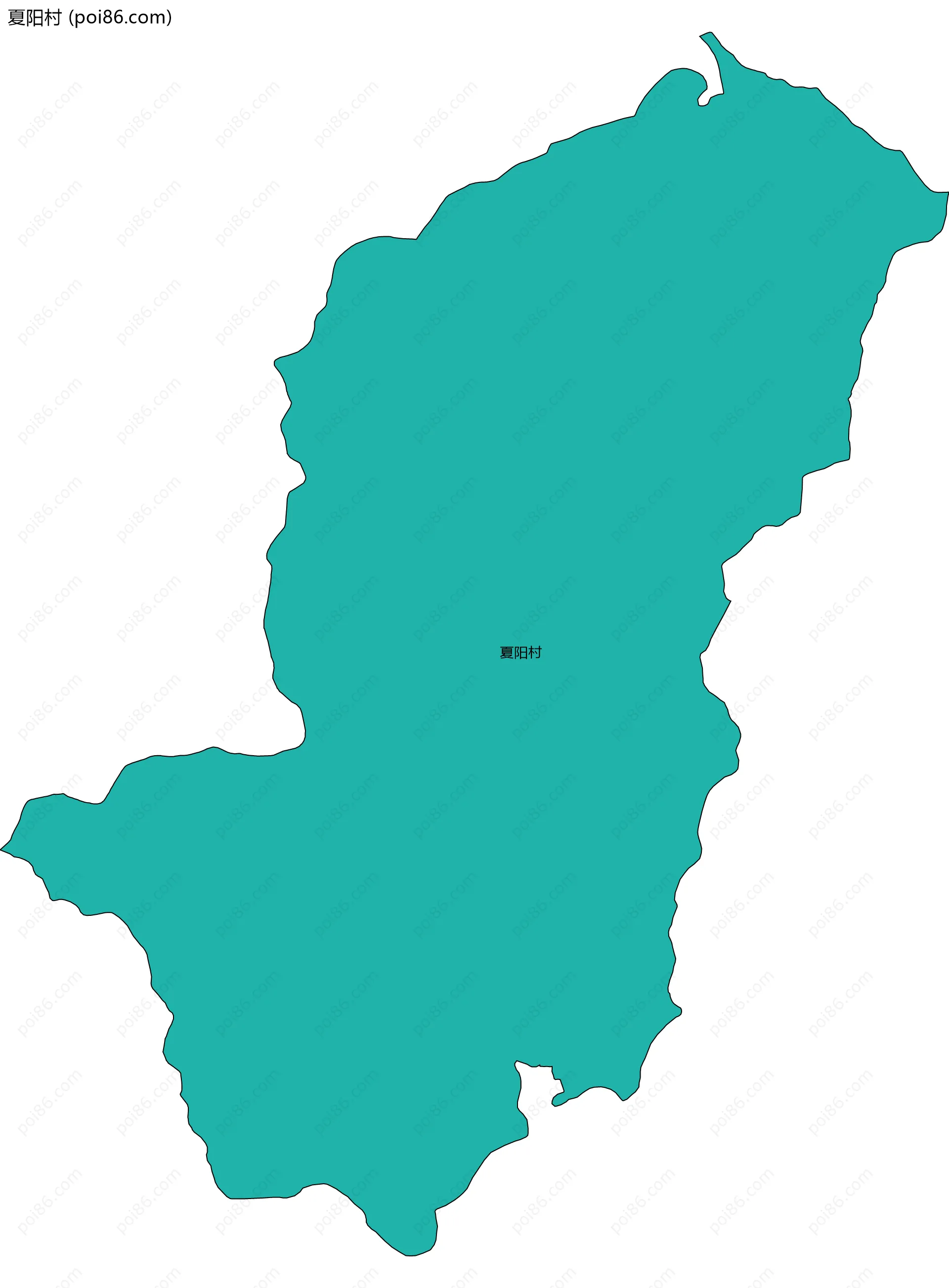 夏阳村边界地图