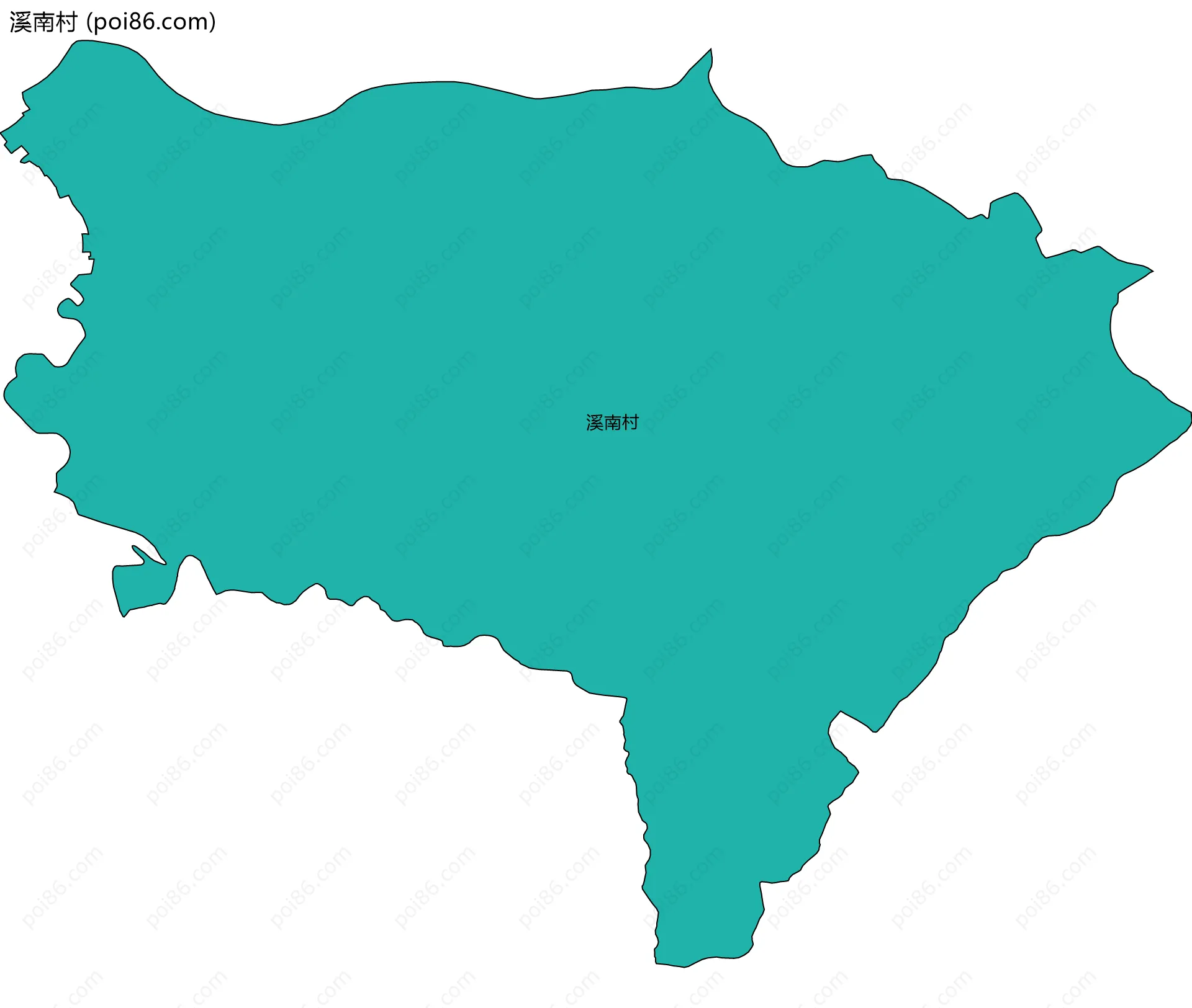 溪南村边界地图