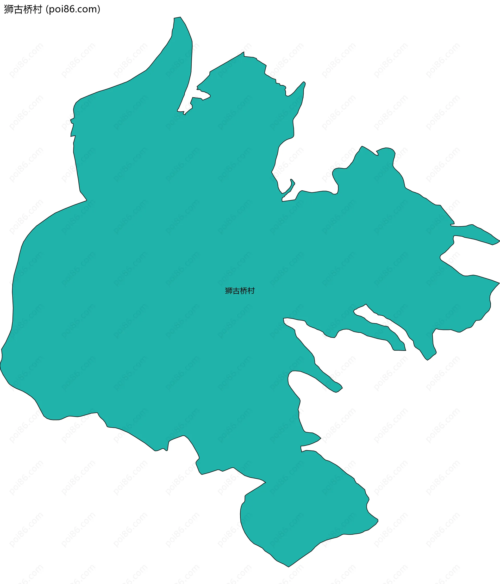 狮古桥村边界地图