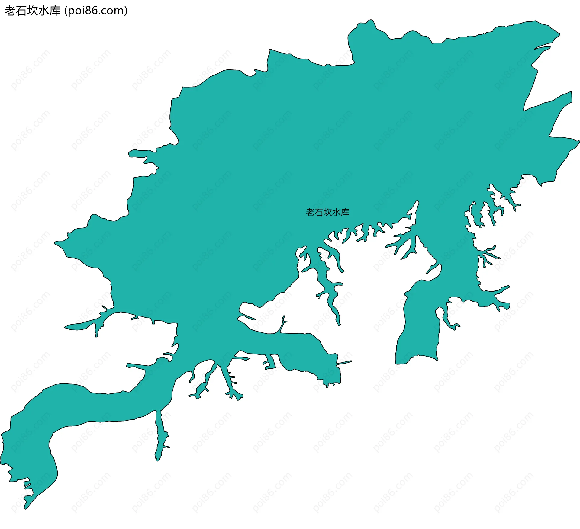 老石坎水库边界地图